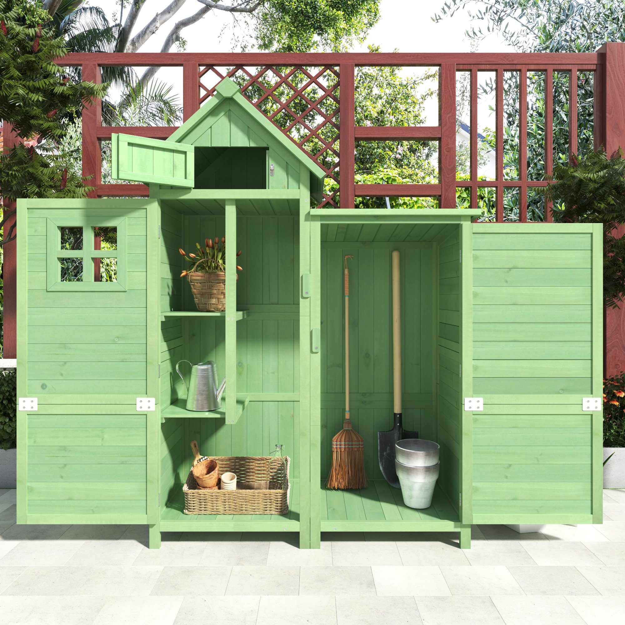 Merax Garten-Geräteschrank, BxT: 118x54 cm, mit günstig online kaufen