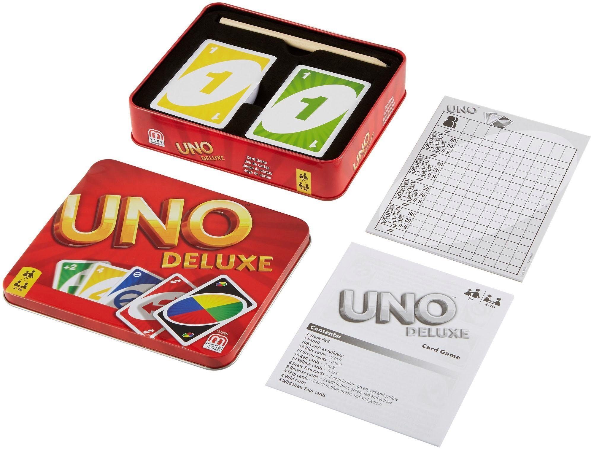 Mattel games Spiel UNO Deluxe in Metalldose