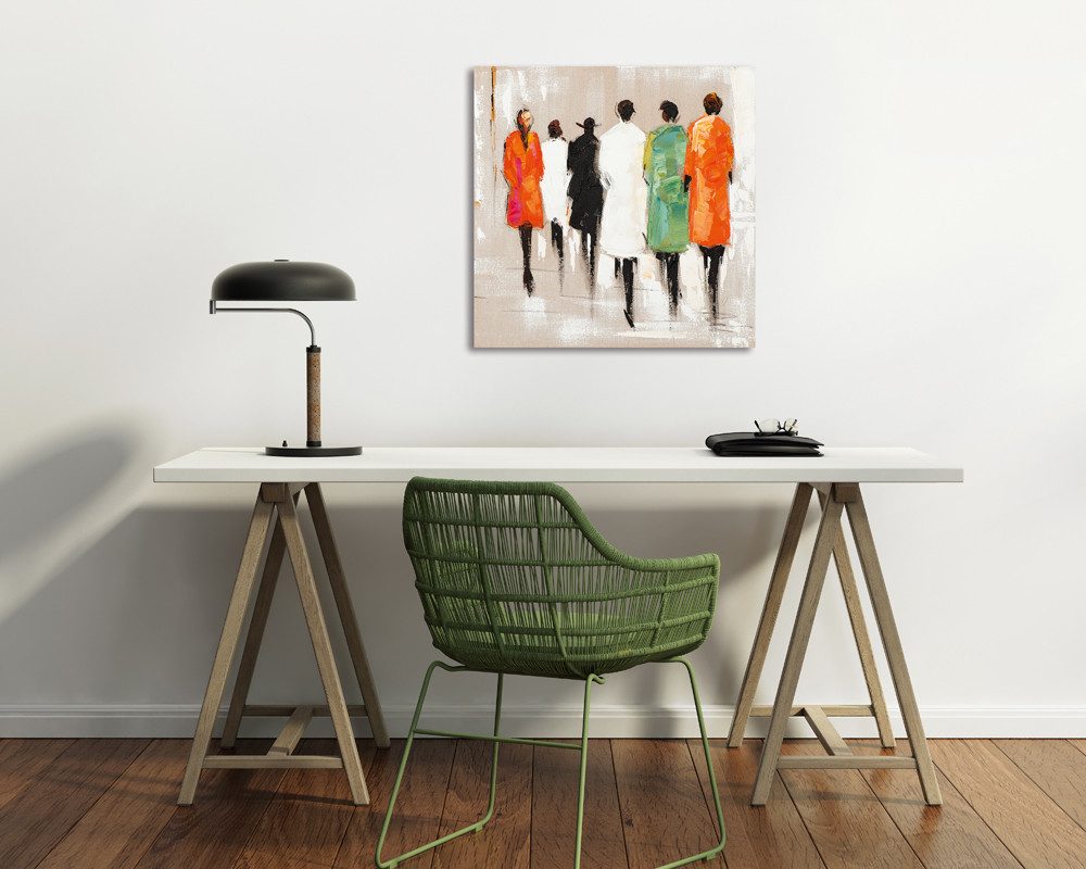 ArtUniverse Gemälde Leinwandbild Modenschau 70 x 70 cm, Menschenmotiv