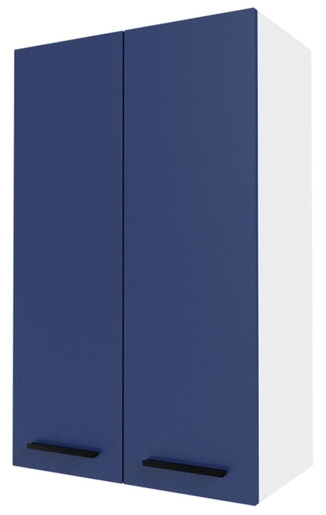 Feldmann-Wohnen Klapphängeschrank Bonn Korpusfarbe und marineblau 80cm XL Hängeschrank) matt 2-türig wählbar (Bonn, Front- 80cm