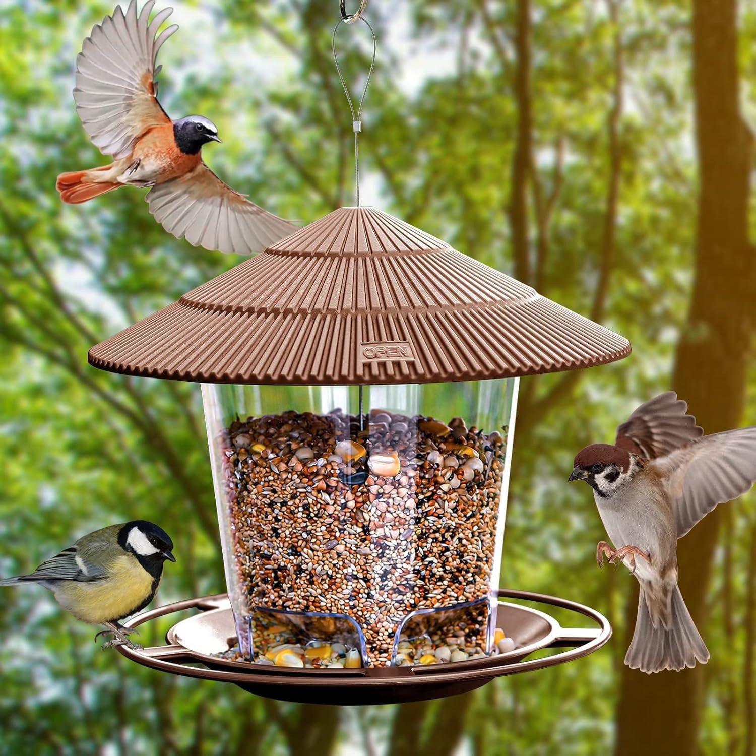 Vogelhaus Vogelfutterhaus für Vögel Aufhängen Futterspender Wetterfest 3 LB