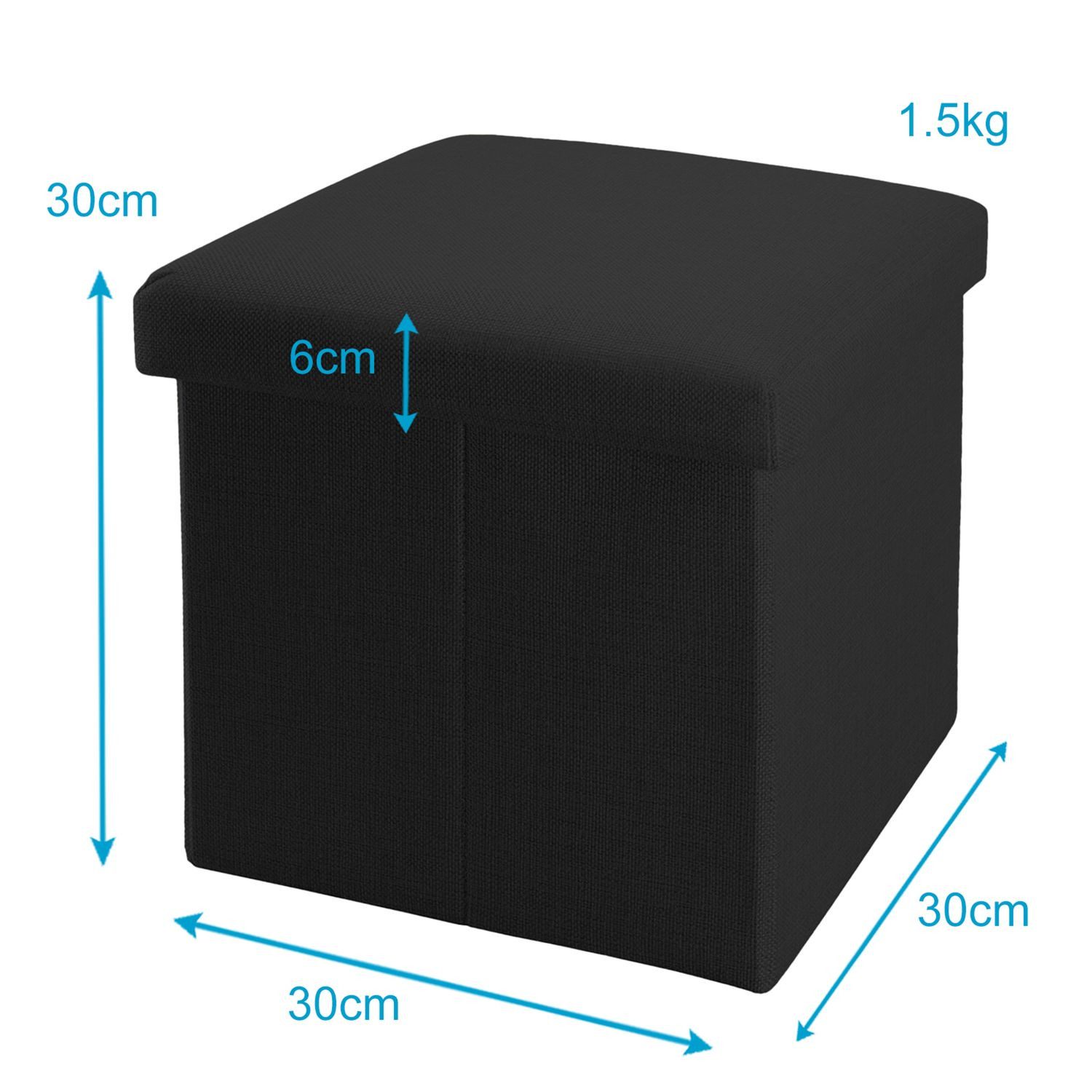 Intirilife Sitzhocker (Faltbarer Sitzhocker 30x30x30 cm, günstig online kaufen