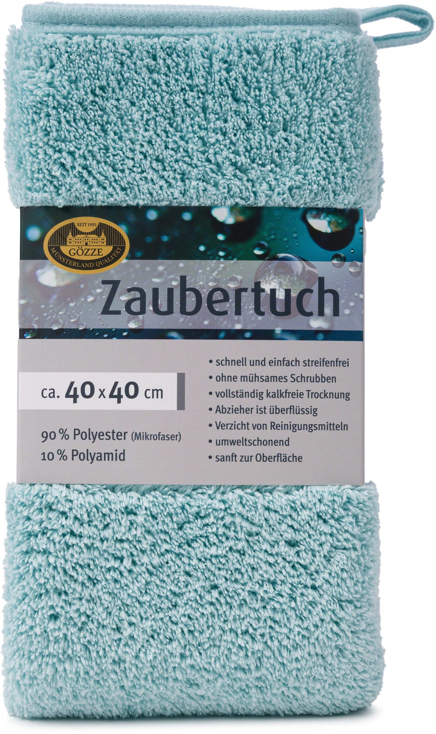 Gözze Zaubertuch Mikrofasertuch (Mikrofaser, 40x40 cm, Set, 2-tlg., hohe Wasseraufnahme, extrem saugstark, zum reinigen und trocknen) – Bild 3 von 5