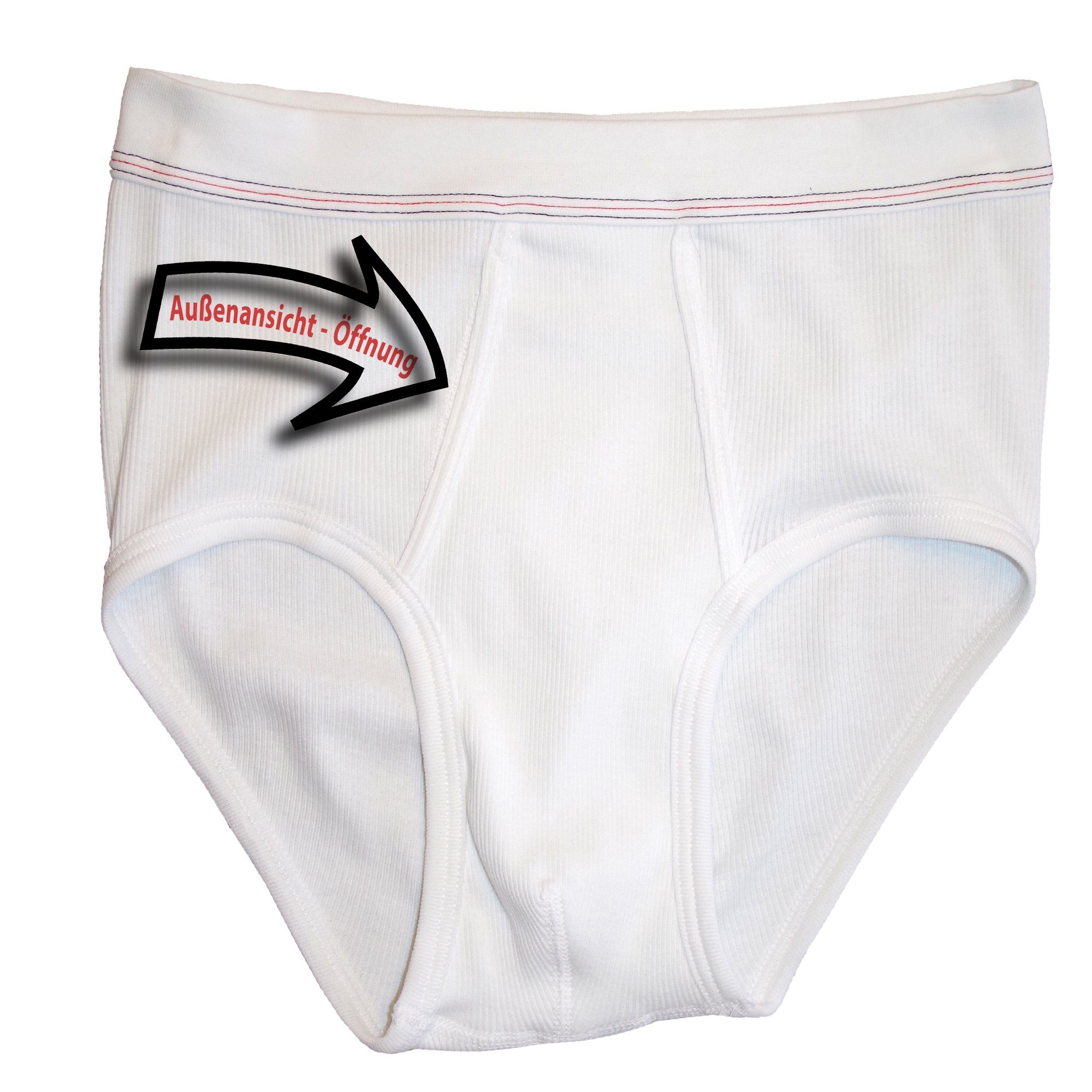 HERMKO Slip 3248 (Pack, 2er) 100 % Bio-Baumwolle Doppelripp mit Eingriff hergestellt in EU