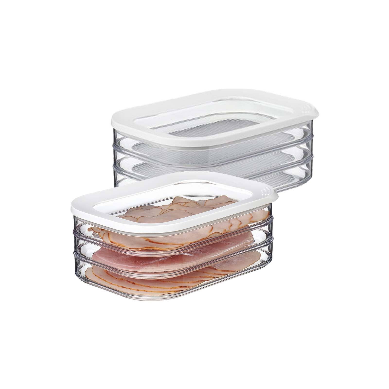 Mepal Vorratsdose Modula Aufschnittdosen 6 x 550 ml, Kunststoff, (2-tlg)