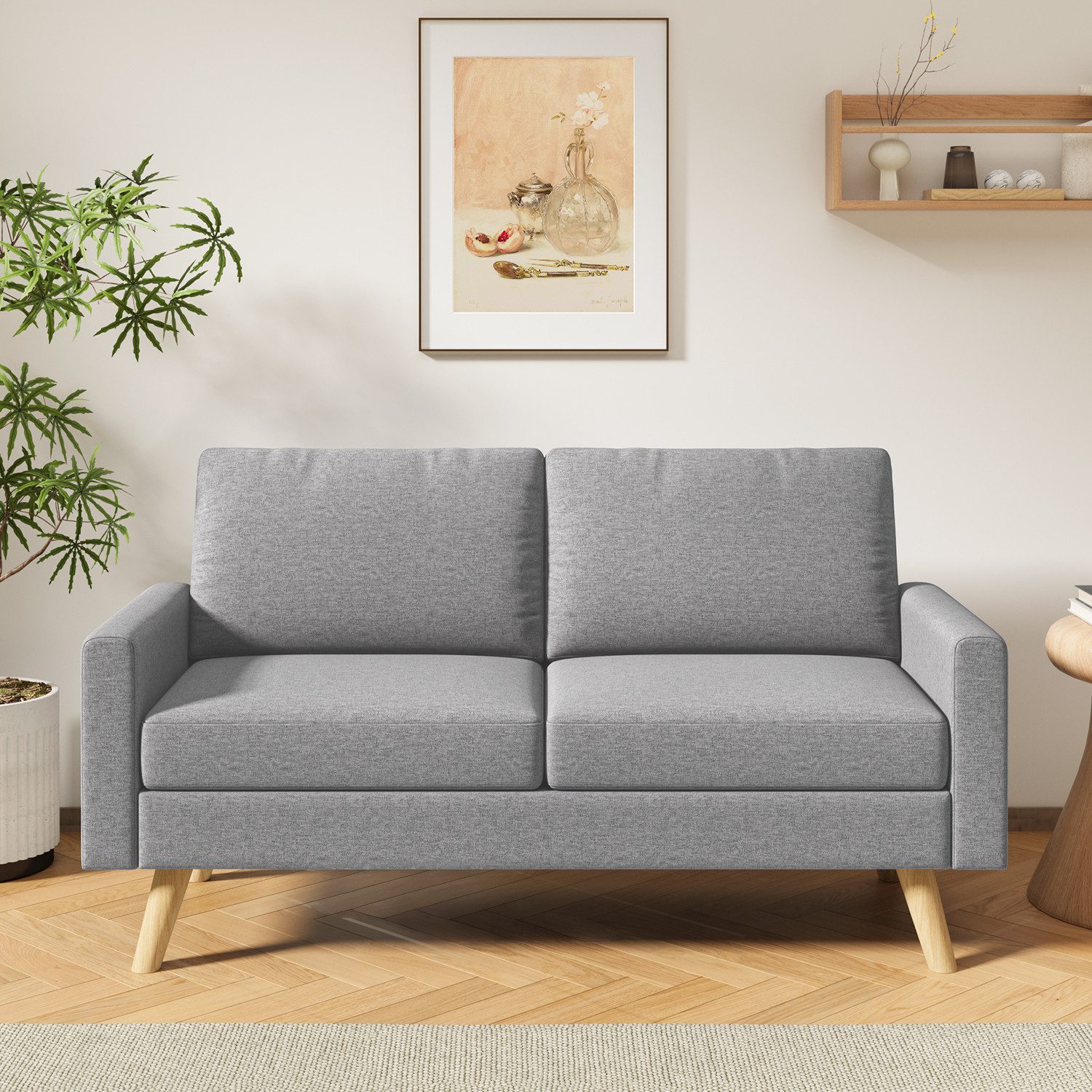 Bealife 2-Sitzer Kleine Couch, mit Armlehne, 157 x 72 x 85 cm