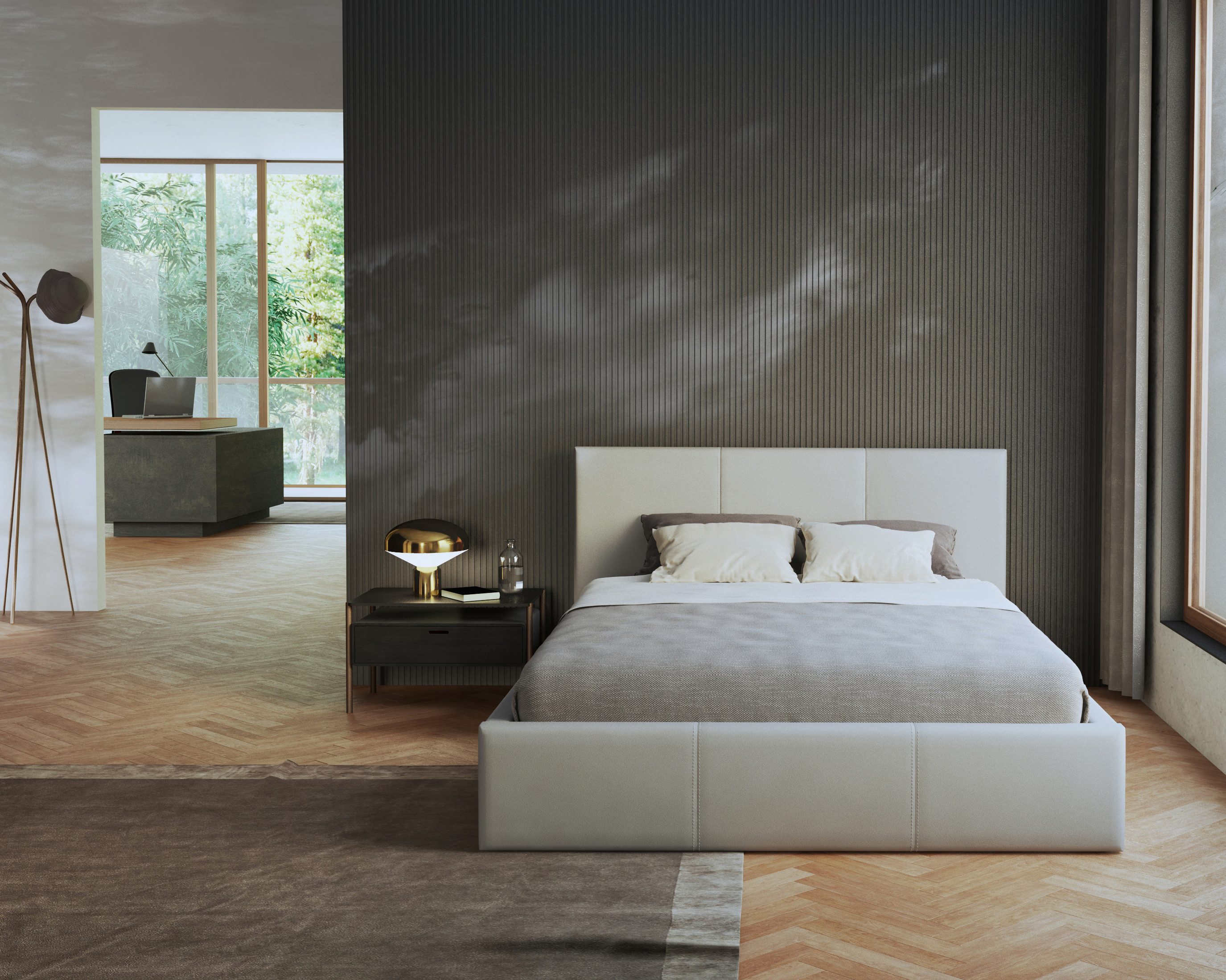 Polsterbett mit Bettkasten 120x200, 140x200, 160x200, 180x200cm