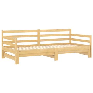 vidaXL Bettgestell Ausziehbares Tagesbett Gästebett 2x90x200 cm Massivholz Kiefer Bett Be