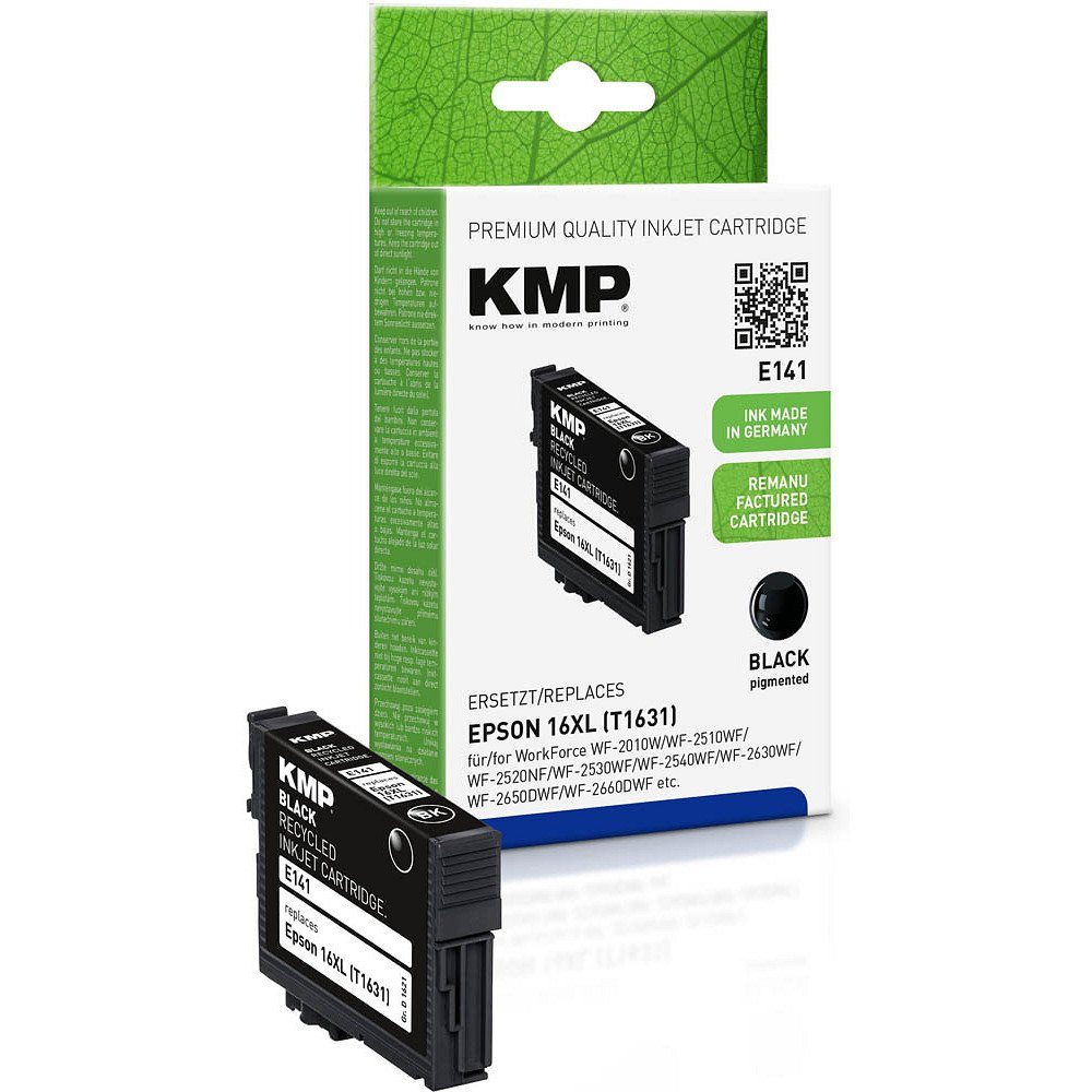 KMP 1 Tinte E141 ERSETZT 16XL / T1631 - black Tintenpatrone (1 Farbe, 1-tlg)