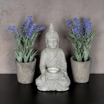 Kunstpflanze, Levandeo®, 2er Set Kunstblumen Lavendel Je H34cm Zimmerpflanze Violett Deko