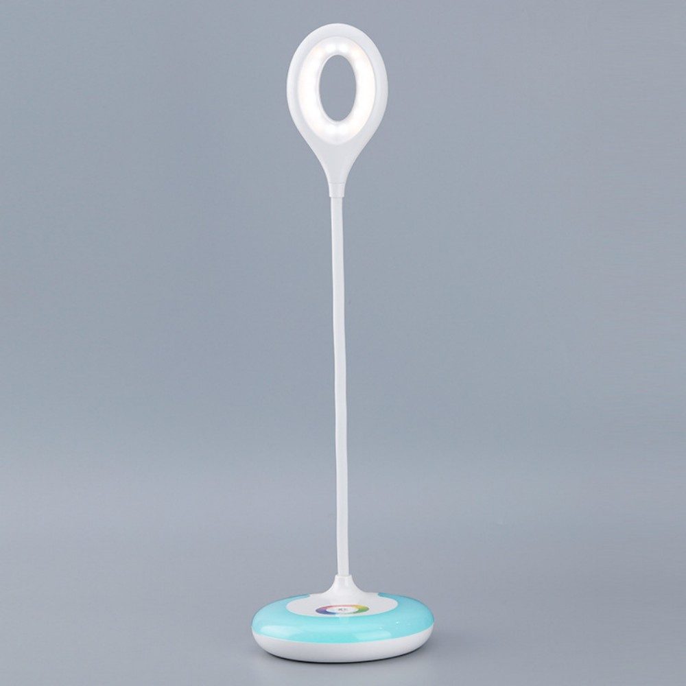 POPOLIC LED Schreibtischlampe 360° flexibles Schreibtischlampe mit RGB-Farbwechsel & Touch-Dimmer, Augenfreundliche Nachttischleuchte, für Kinder, Studenten, Home Office & atmosphärische Beleuchtung
