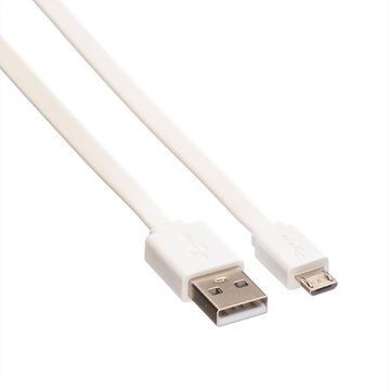ROLINE USB 2.0 Kabel, USB A ST - Micro USB B ST USB-Kabel, USB 2.0 Typ A Männlich (Stecker), USB 2.0 Typ Micro B Männlich (Stecker) (100.0 cm)
