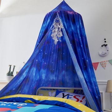 BOTERS Betthimmel Kuppelbettvorhang für Kinderzimmer,lochfreie Anti-Moskito-Bettvorhänge