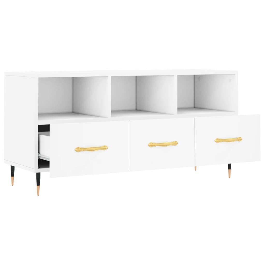 furnicato Weiß 102x36x50 TV-Schrank Holzwerkstoff cm