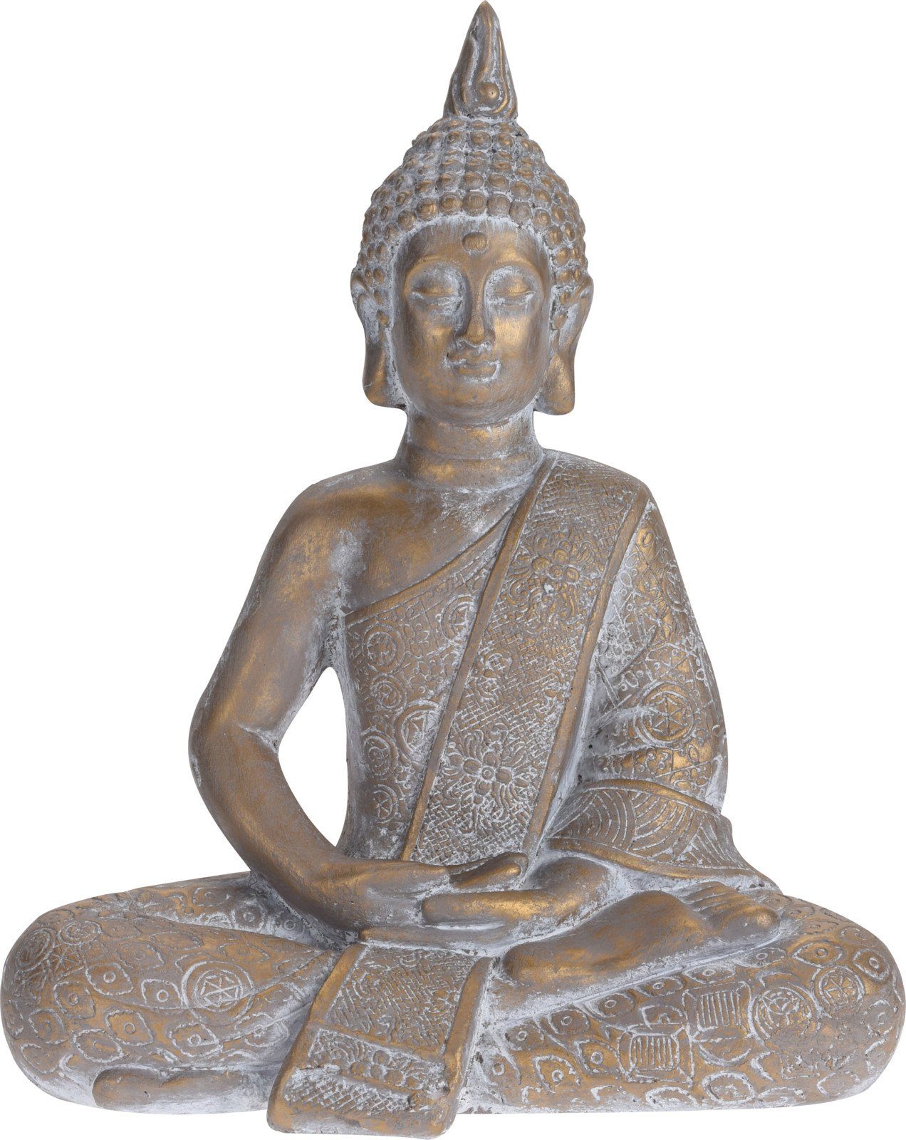 und Optik) Buddhafigur (Antike in Kreher Sitzend meditierend Größen verschiedenen