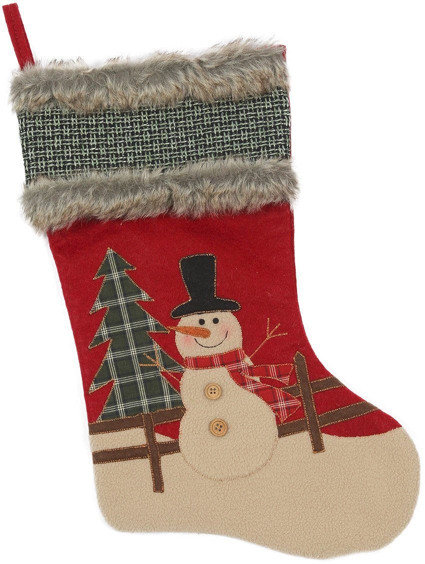 Ambiente Haus Weihnachtsfigur Strumpf - rot, günstig online kaufen