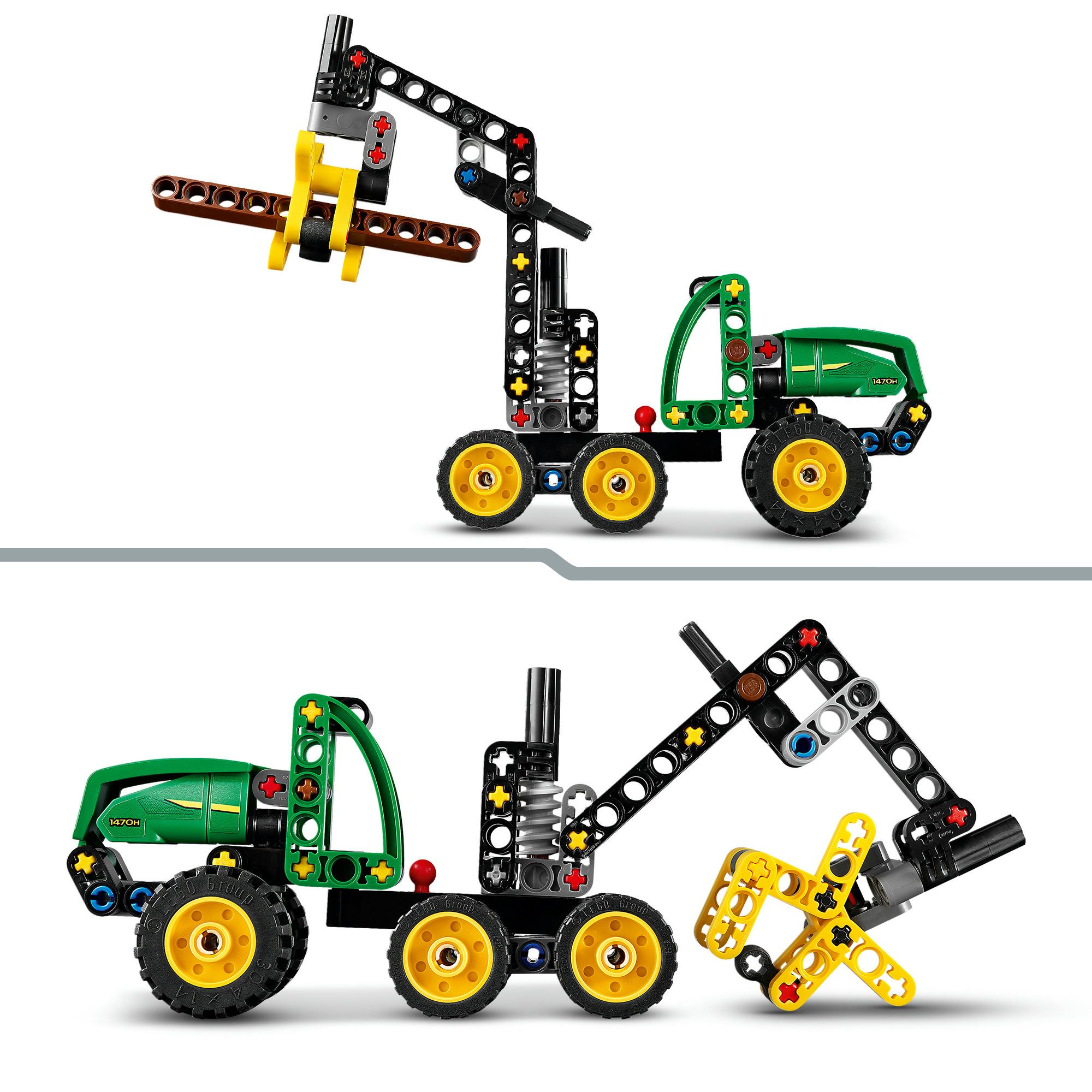 LEGO® John Deere 1470H Rad-Harvester (42218), LEGO Technic Konstruktionsspielsteine, (117 St), Made in Europe – Bild 4 von 5