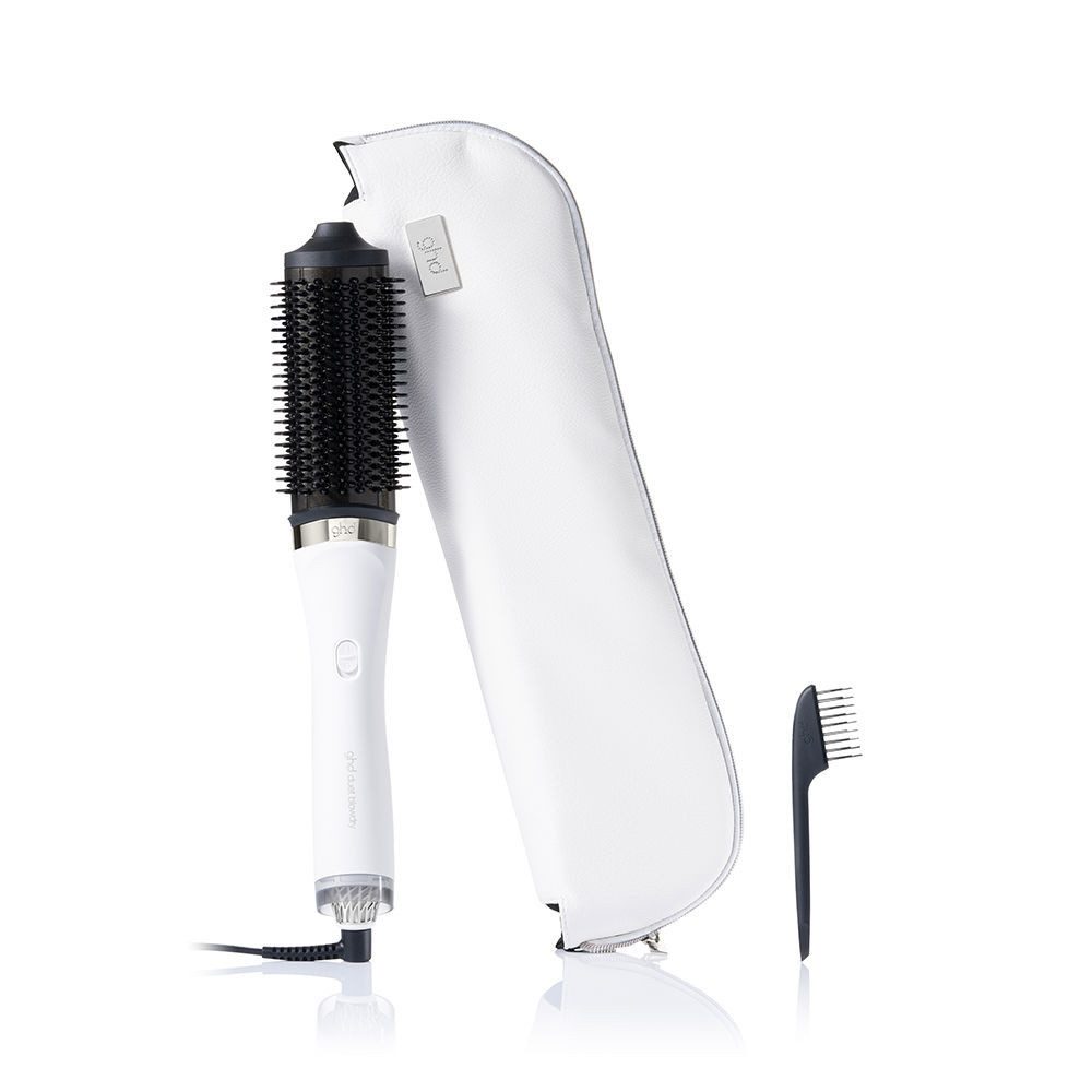 GHD Glätteisen ghd duet blowdry Hair Dryer Brush weiß – 2-in-1 Föhnbürste Volumen Titanium-Keramik-Beschichtung, Föhnbürste Volumen