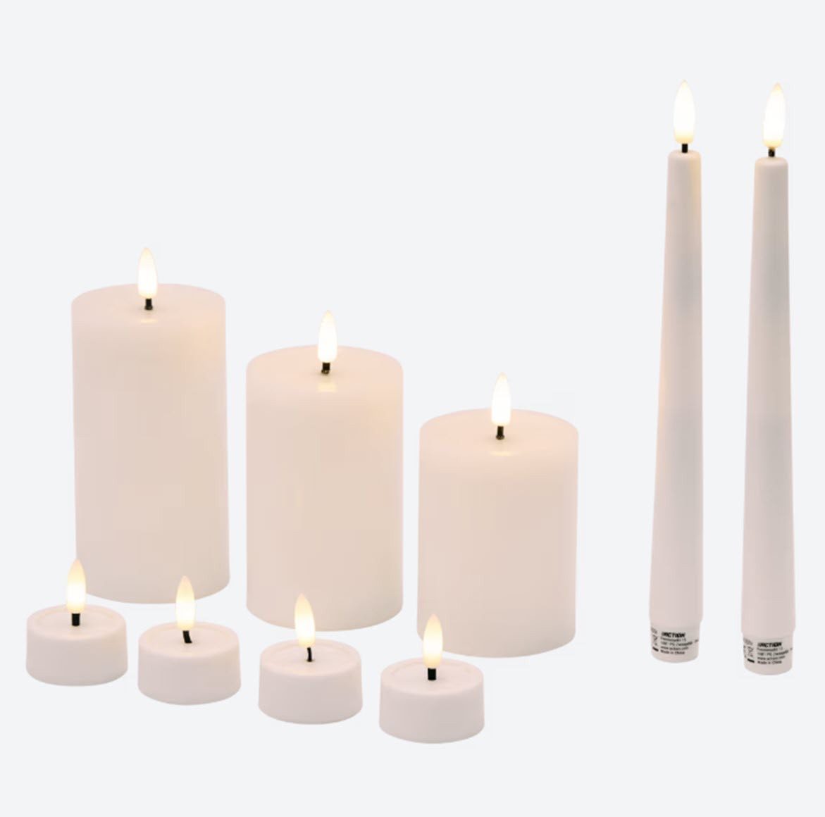 Spectrum LED Tischleuchte LED-Kerzen Set 9 tlg. Fernbedienung Candle Set