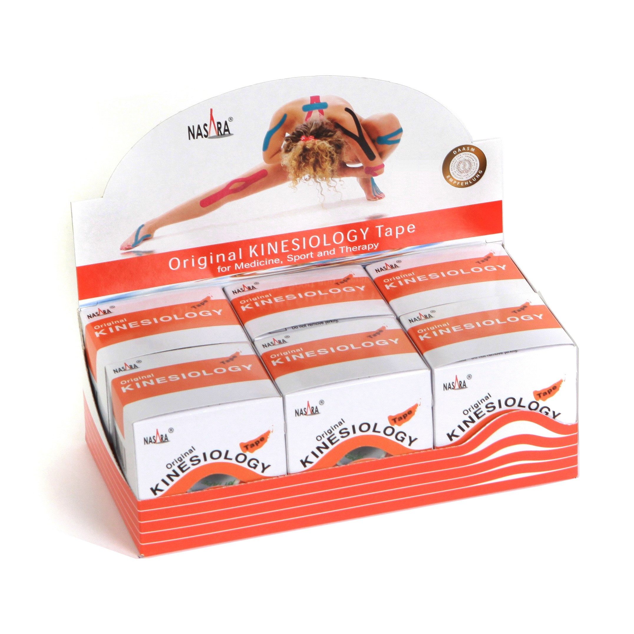 NASARA Kinesiologie-Tape NASARA Kinesio Tape, 5cm x 5m (6er Box)
