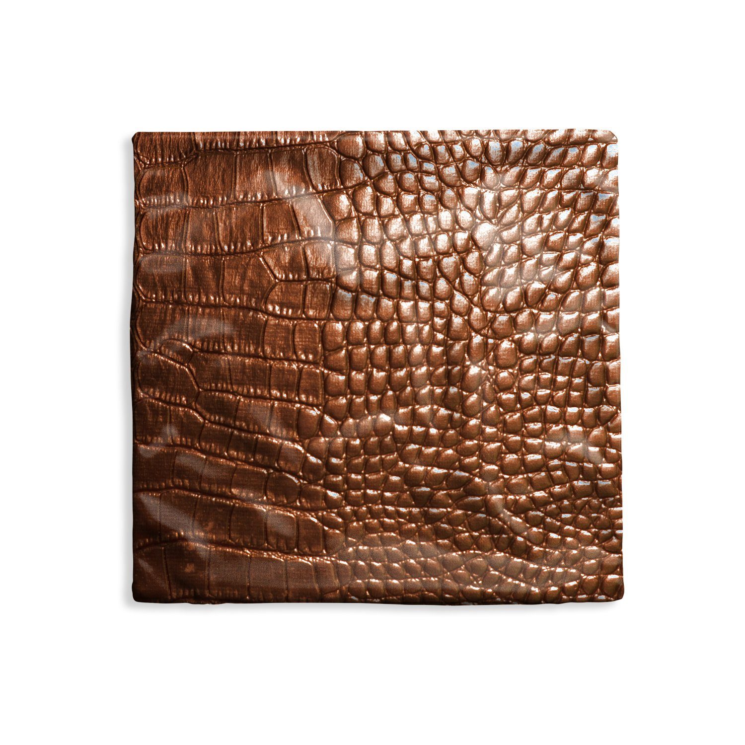 MuchoWow Dekokissen Das braune Leder eines Krokodils, Kissenbezüge, Kissenhülle, Deko Kissenbezug, Kissen, 40x40 cm