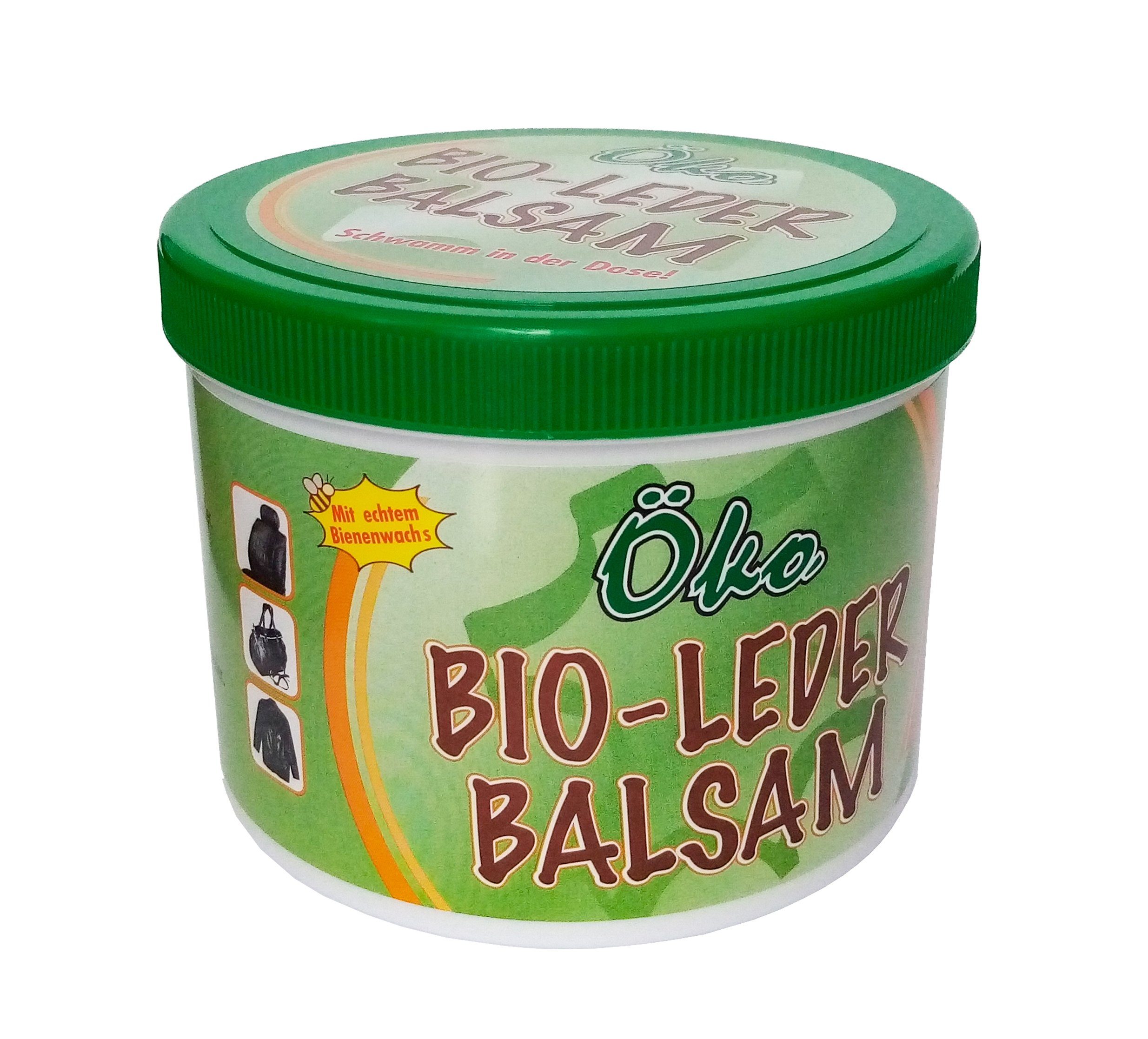 BIO-LEDERBALSAM 250ml mit Schwamm Bienenwachs Schuhcreme 93 Lederbalsam