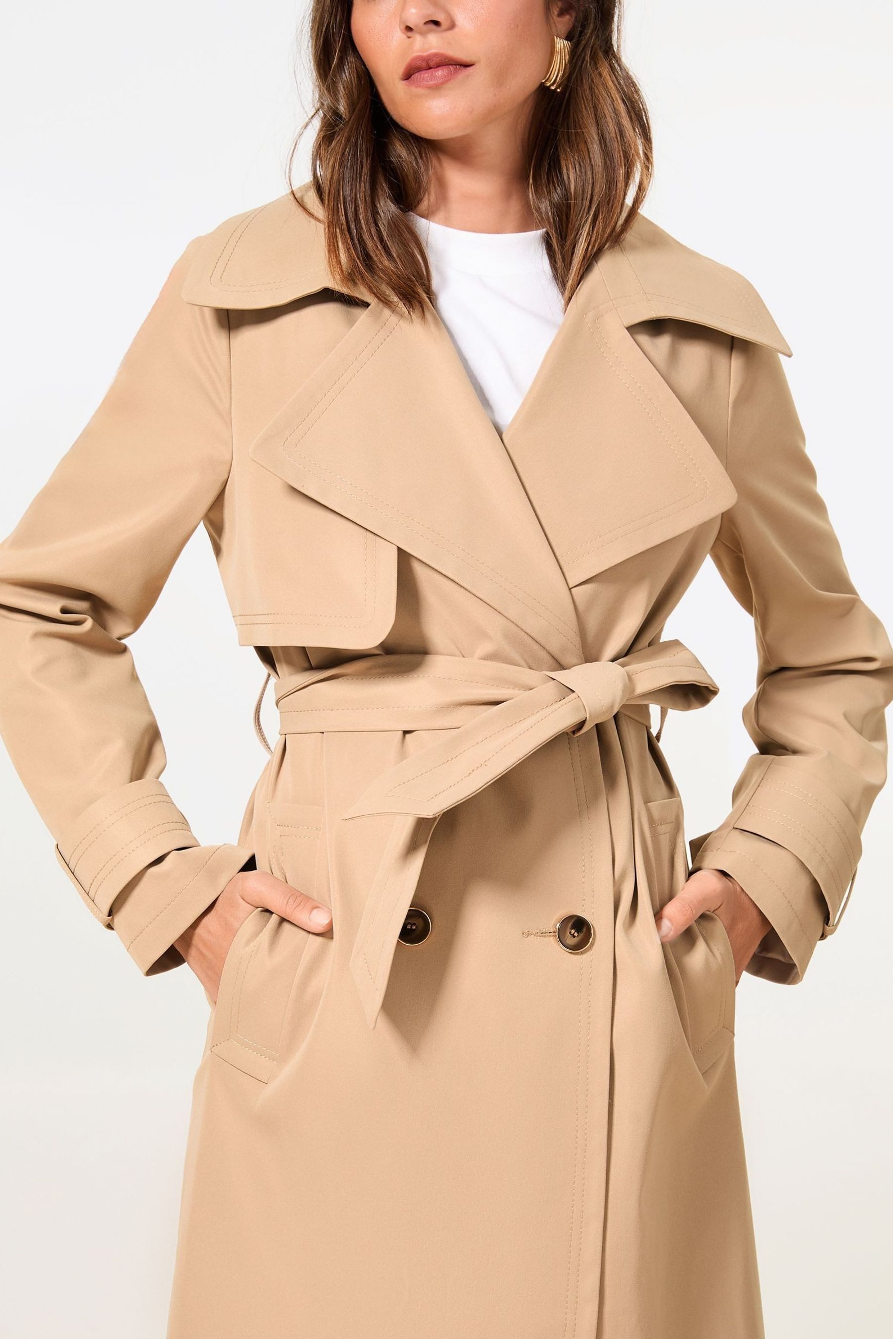 LIPSY Langmantel Lipsy Lässiger, langer Trenchcoat, Regular (1-tlg)