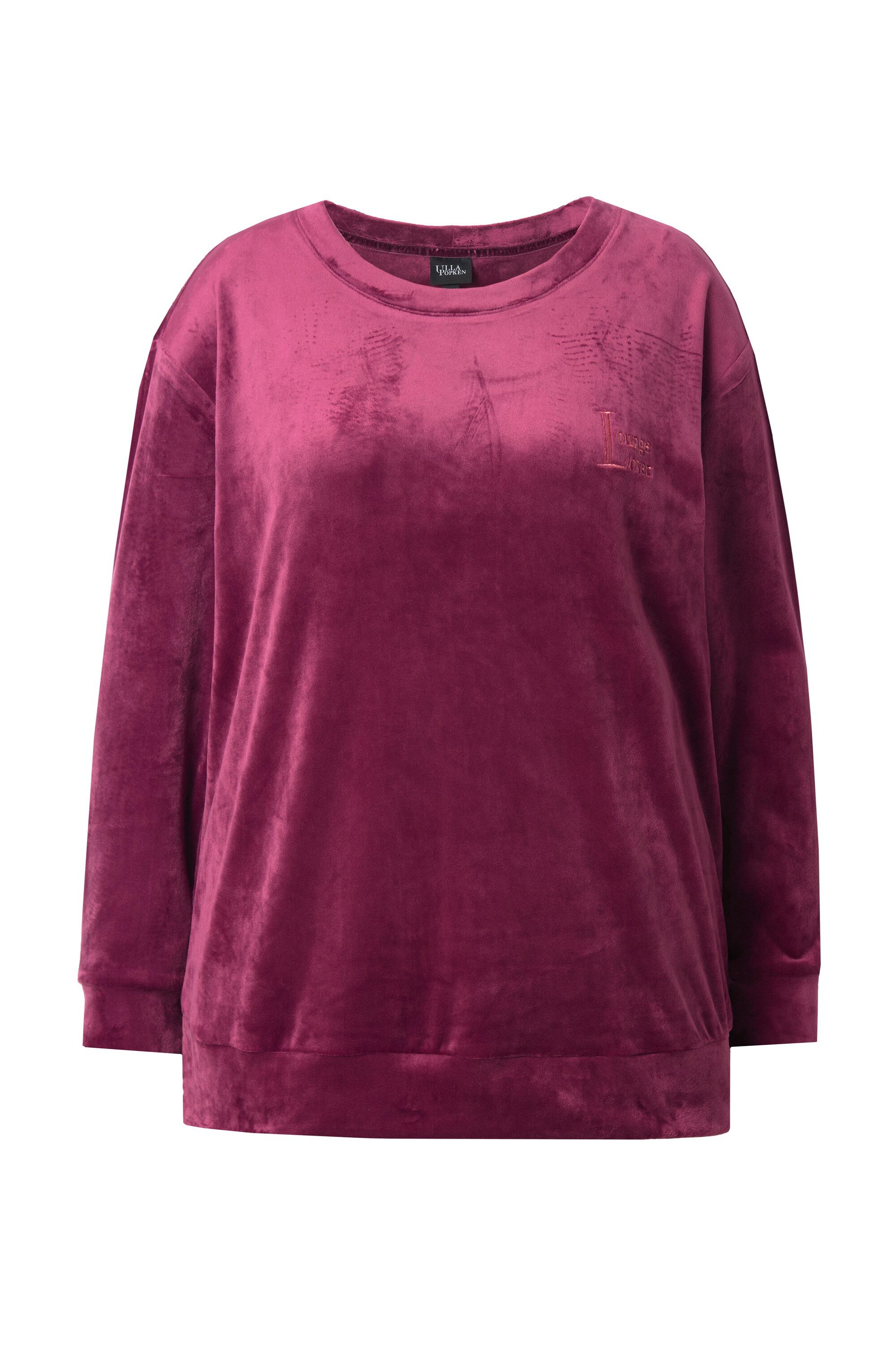 Ulla Popken Sweatjacke Homewear-Pullover Nicki Stickerei günstig online kaufen
