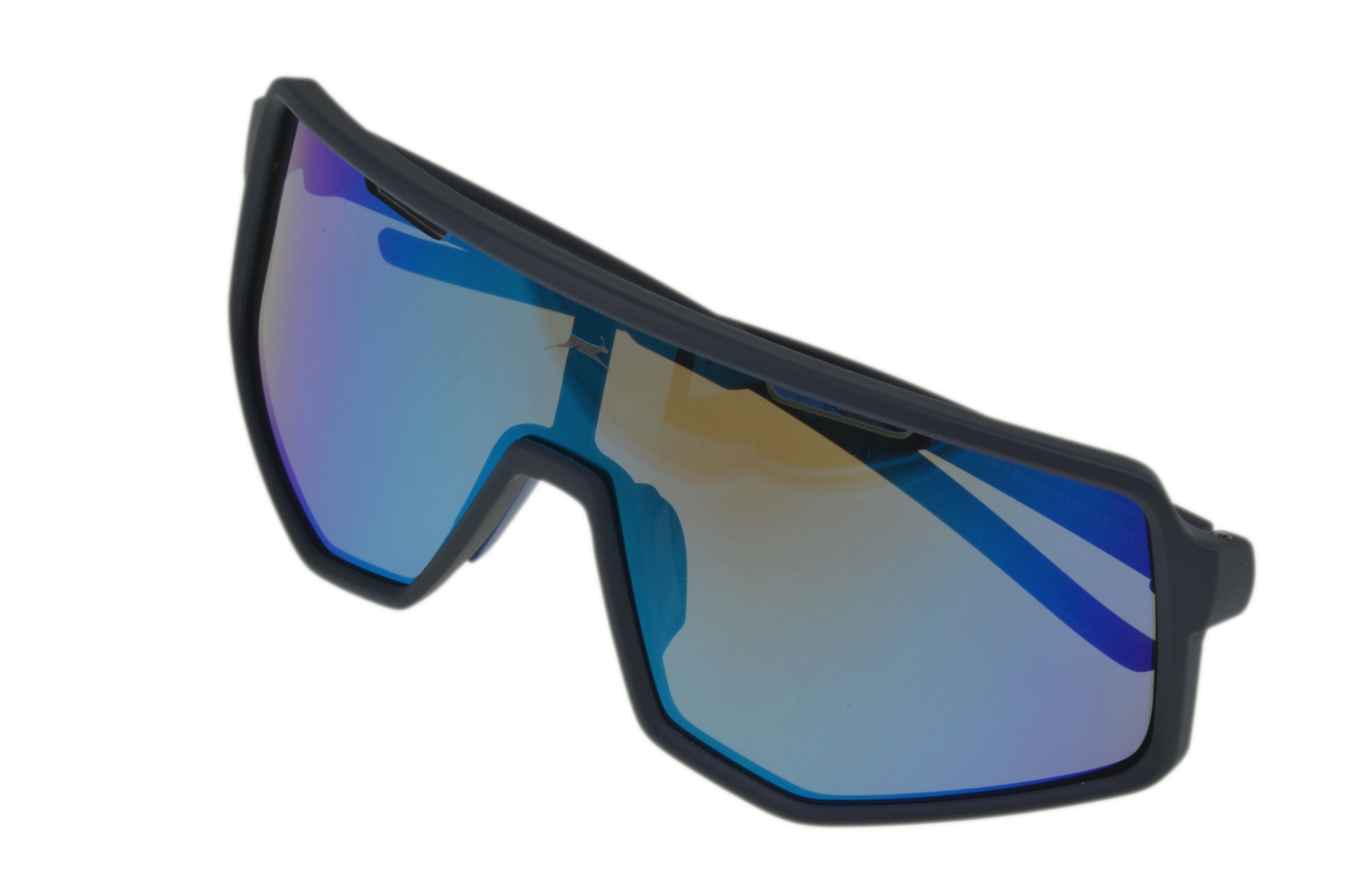 WS4042 Sonnenbrille Fahrradbrille Skibrille schwarz-blau, Gamswild TR90 Sonnenbrille Unisex Unisex, lila, schwarz-rot, Damen Herren grün
