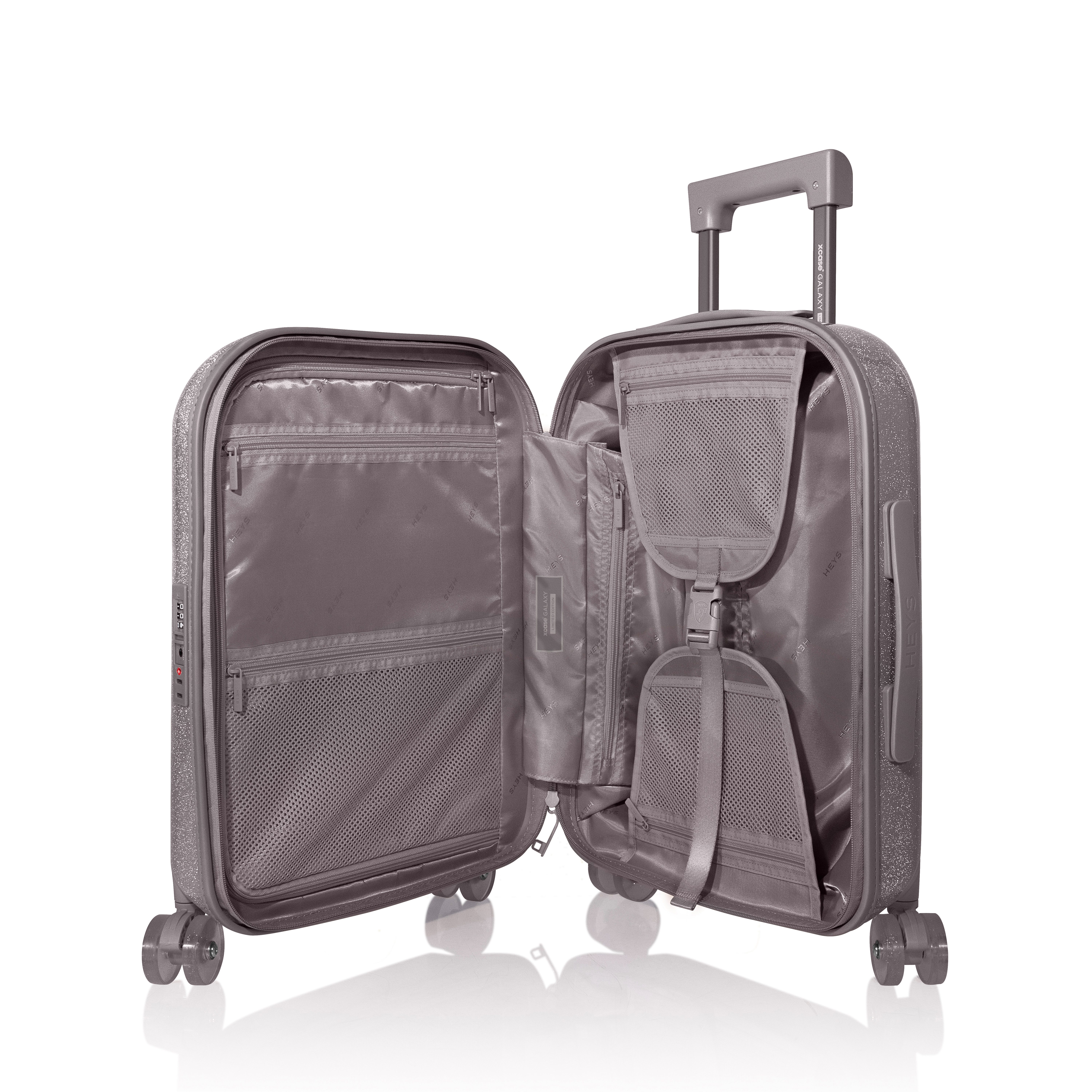 Heys Handgepäck-Trolley Heys xCase Galaxy, Reisetrolley, Koffer handgepäcktauglich im Glitzer-Look
