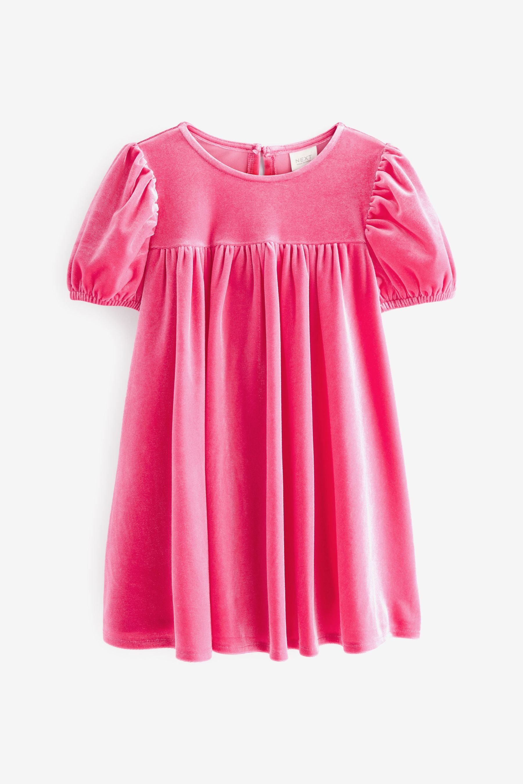 Next Samtkleid Kleid aus Samt (1-tlg) Bright Pink