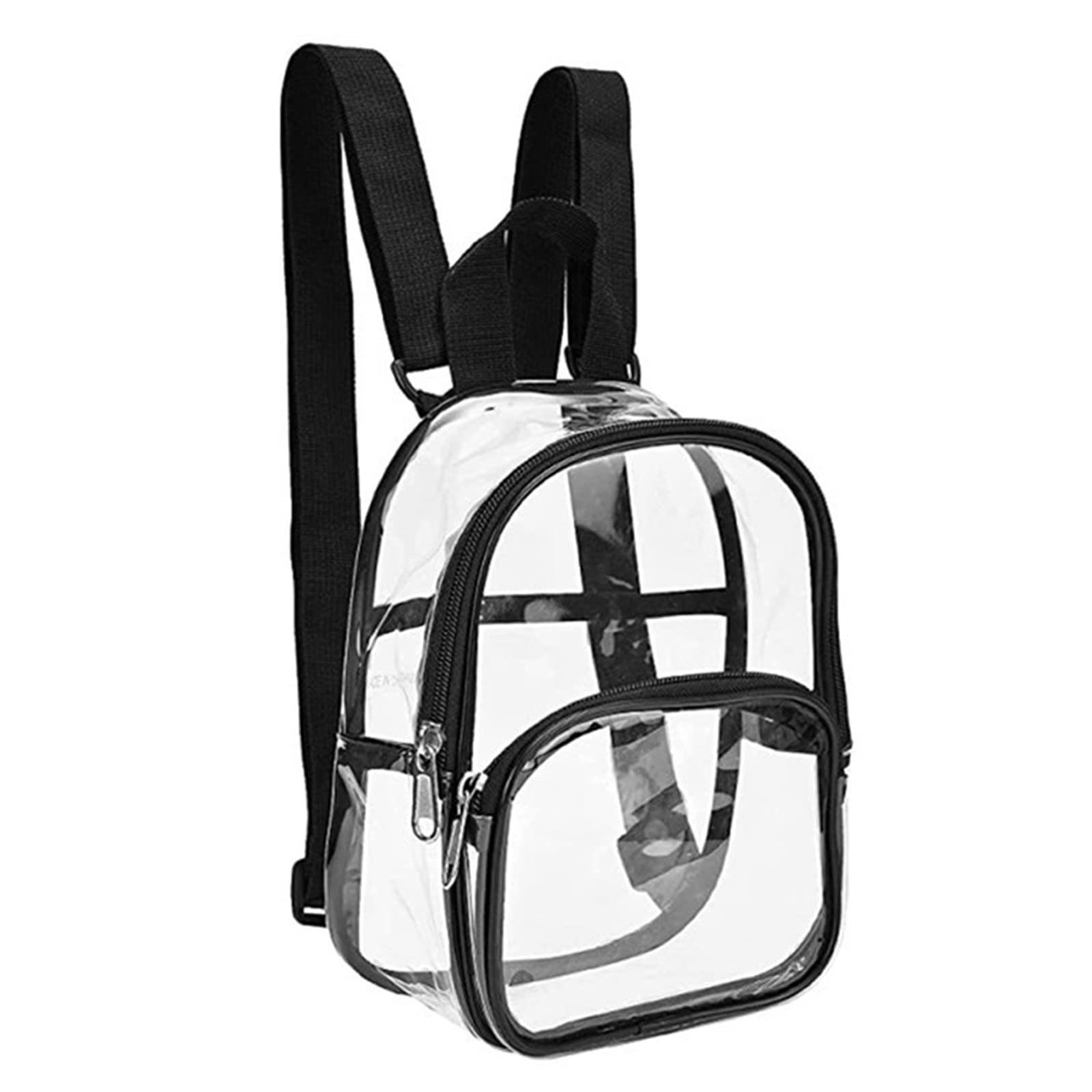 N/A/A Wasserabweisende durchsichtige Mini-Rucksäcke für Schule Stadionzugelassene Tasche mit verstellbaren Trägern Strand 