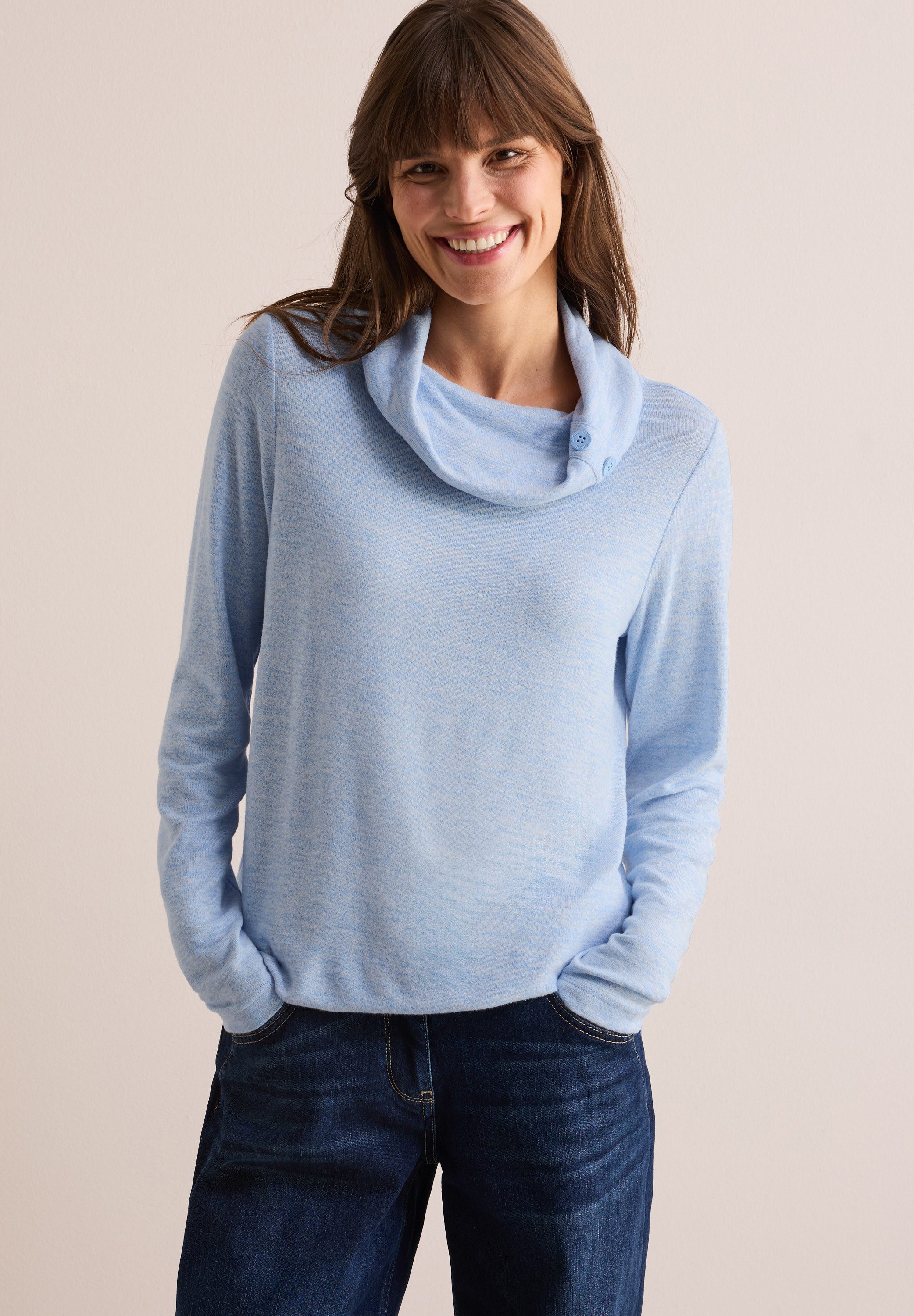CECIL Langarmshirt mit Elastiksaum günstig online kaufen