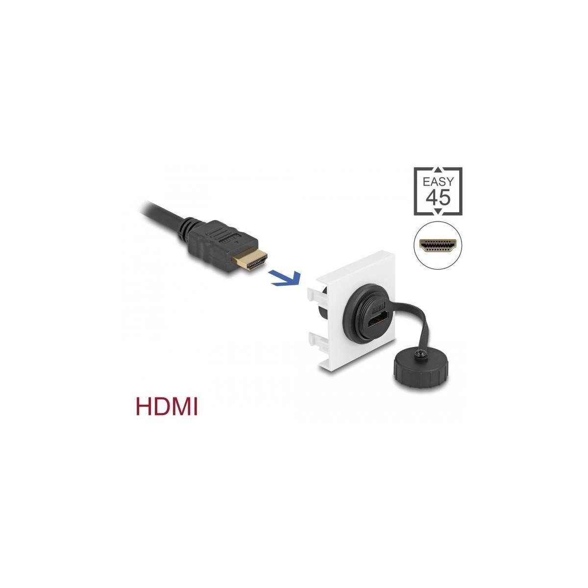 45 Computer-Kabel, 45 Easy Delock HDMI HDMI-A, Modul, 45 mm HDMI x