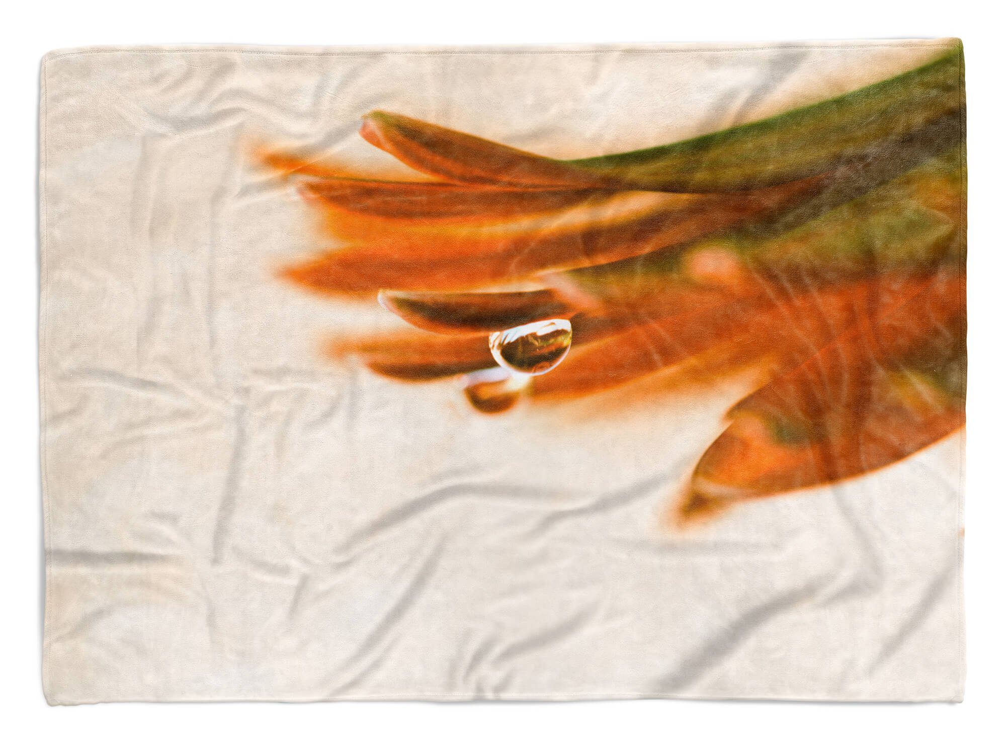 Sinus Art Handtücher Handtuch Strandhandtuch Saunatuch Kuscheldecke mit Fotomotiv Regentropfen Makro, Baumwolle-Polyester-Mix (1-St), Handtuch