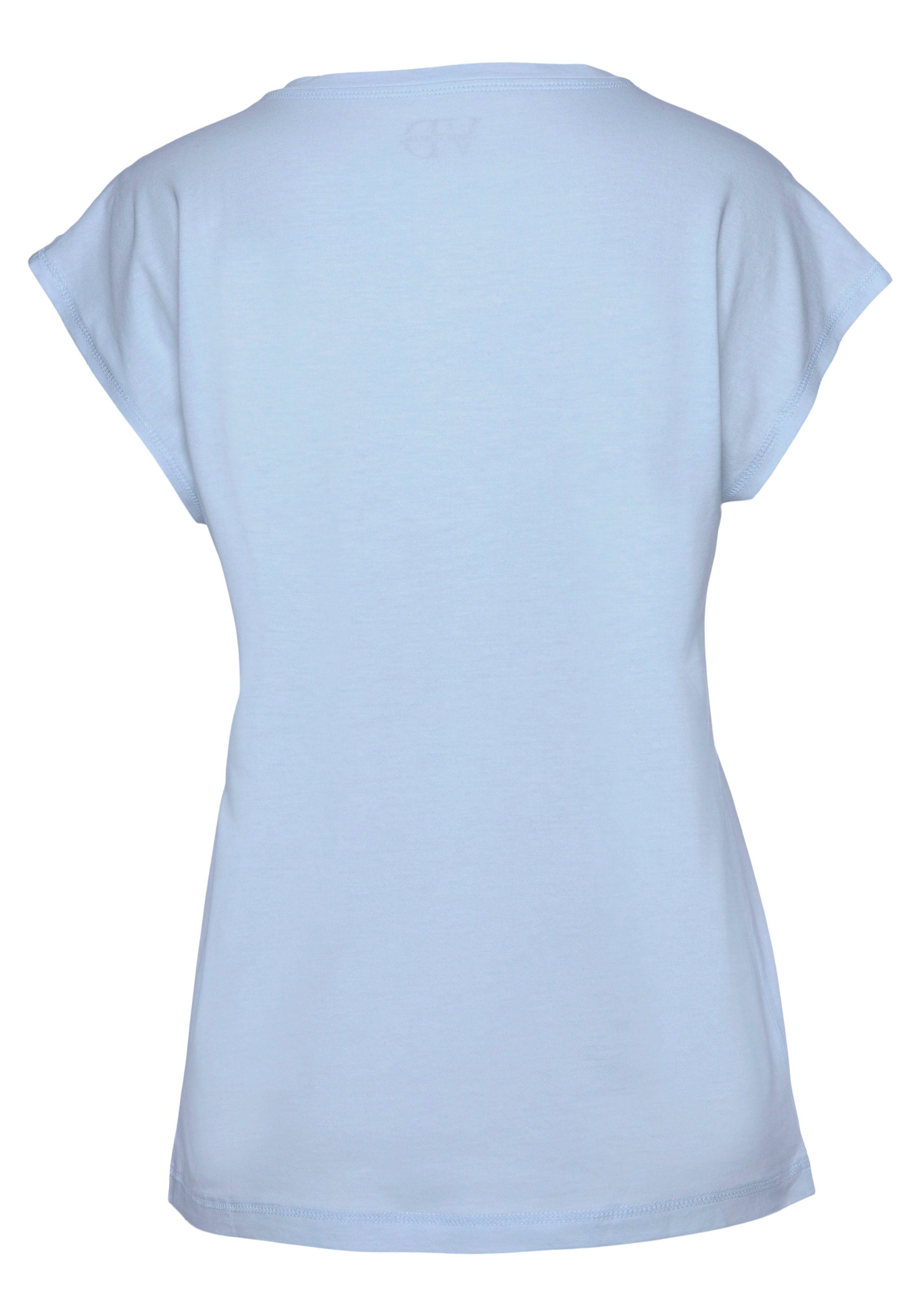 Vivance Dreams T-Shirt mit Sommer-Statementdruck hellblau