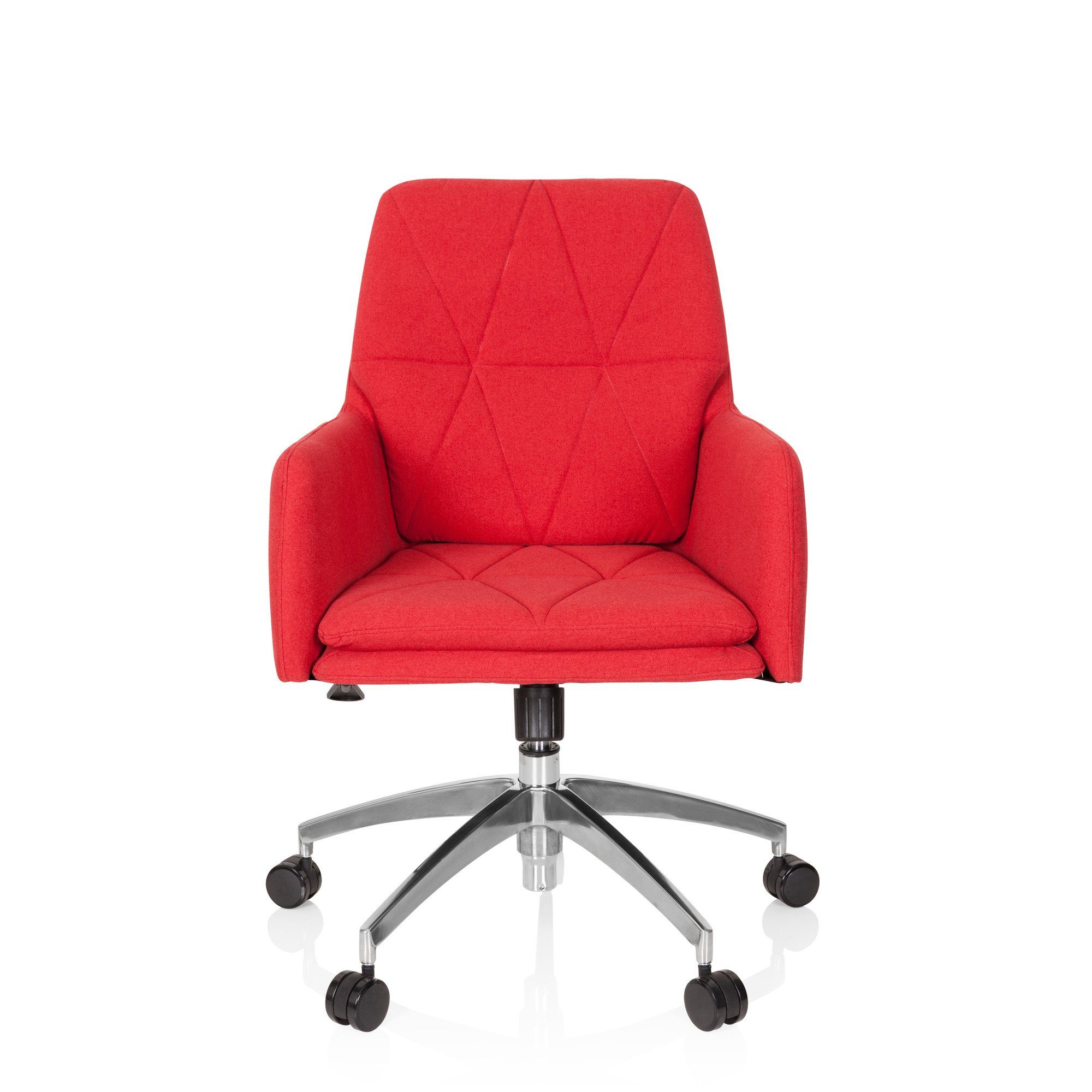 hjh OFFICE Drehstuhl Home Office Bürostuhl SHAKE 350 Stoff (1 St), Schreibtischstuhl ergonomisch Rot