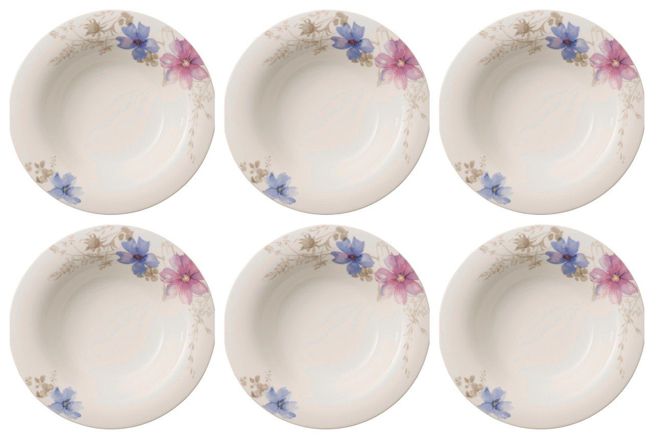 Villeroy & Boch Suppenteller Mariefleur Gris, mehrfarbig D:23cm Porzellan | Suppenteller