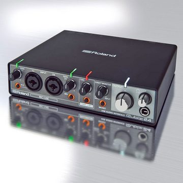Roland Audio Roland Rubix 24 USB Audio-Interface + Kopfhörer Digitales Aufnahmegerät