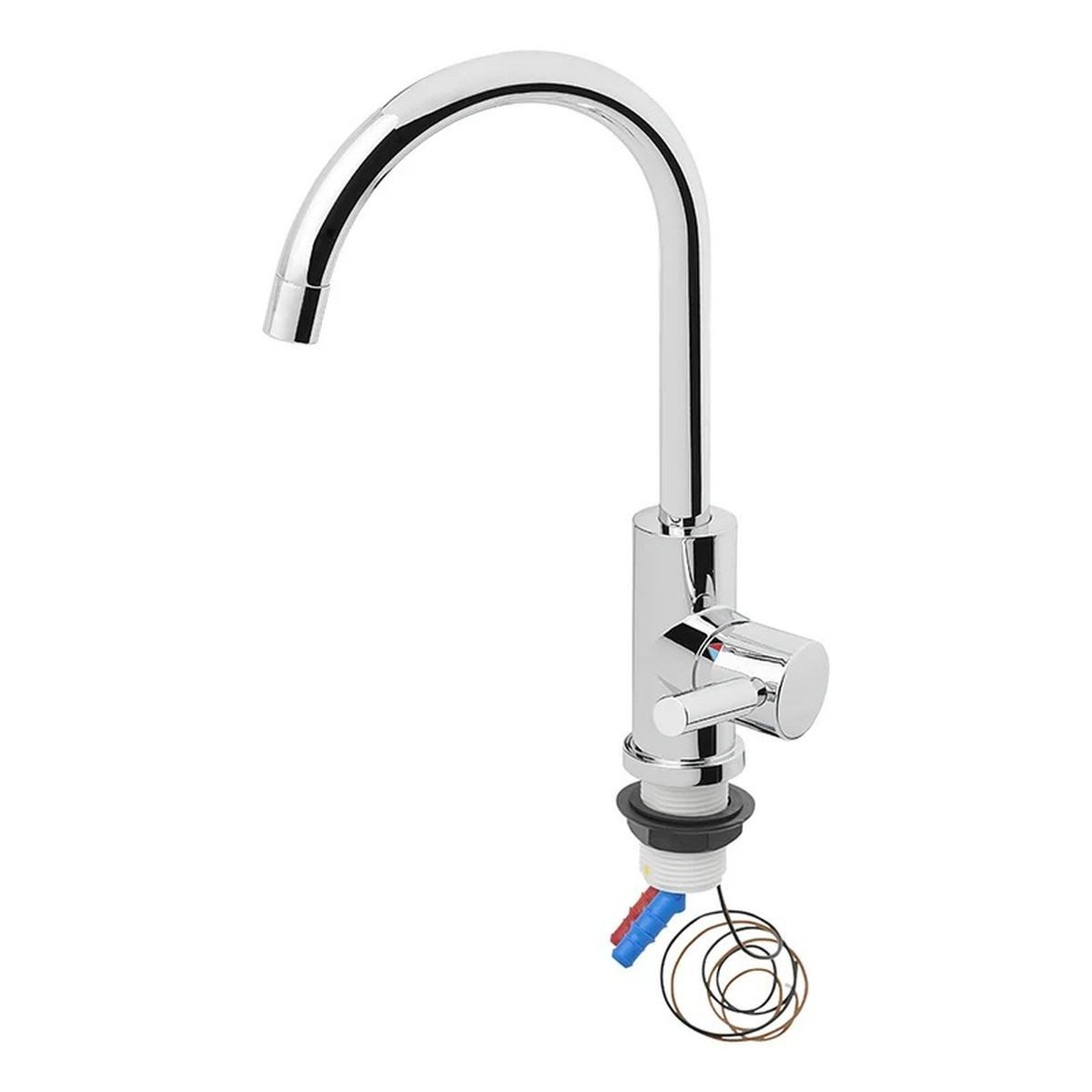 Moritz Elektrischer Wasserhahn 12 V Caravan Wasserhahn mit Schwenkauslauf und Mikroschalter