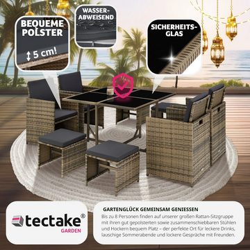 tectake Sitzgruppe Bilbao, (Set, 9-tlg)