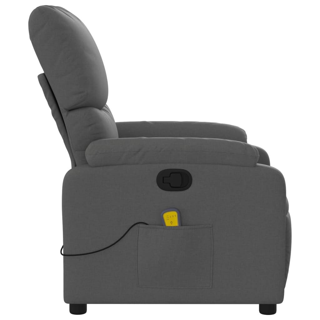vidaXL Sessel Massage-Relaxsessel, Stoff, Dunkelgrau (1-St)