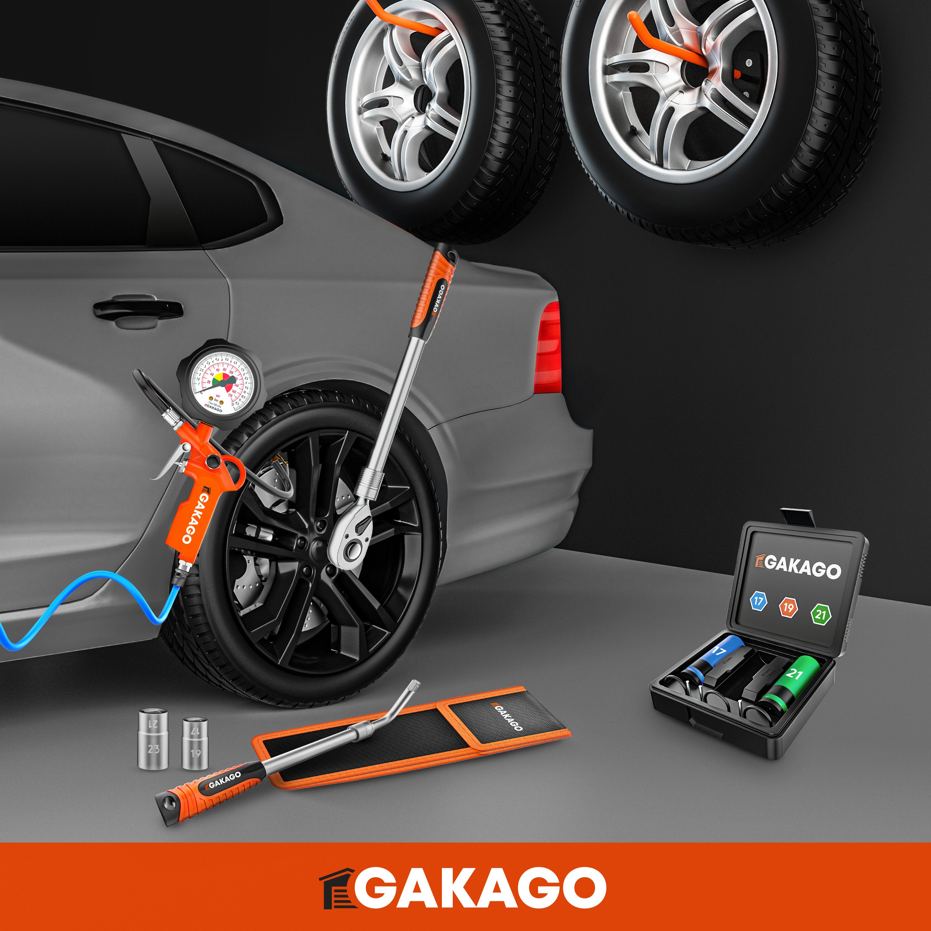 Gakago Telescopic Ratchet (1/2 inch up to 60cm, - Extra long reversible ratchet with ergonomic handle), - Superior power with over 615 Nm and precise 72 fine-tooth gears