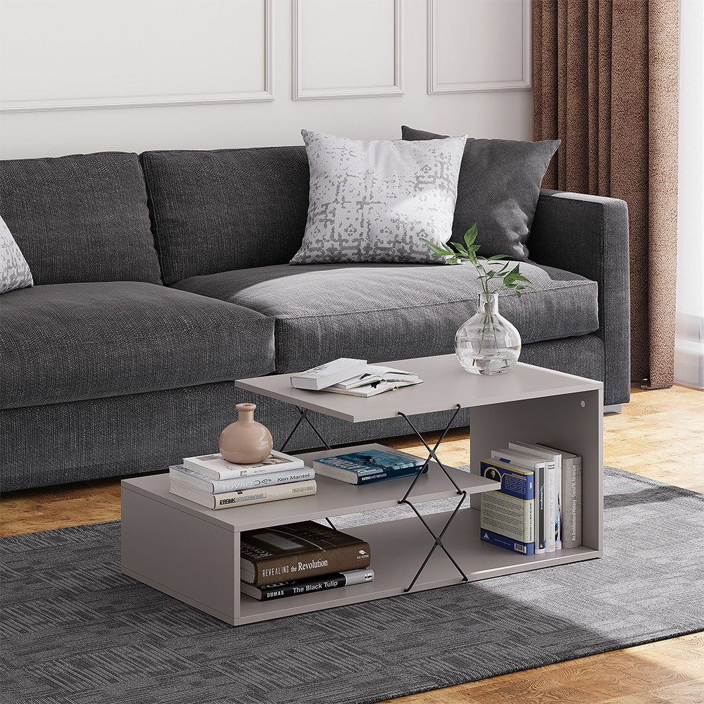 Vicco Couchtisch Nario, Cashmere, 100 x 50 cm (1-St)