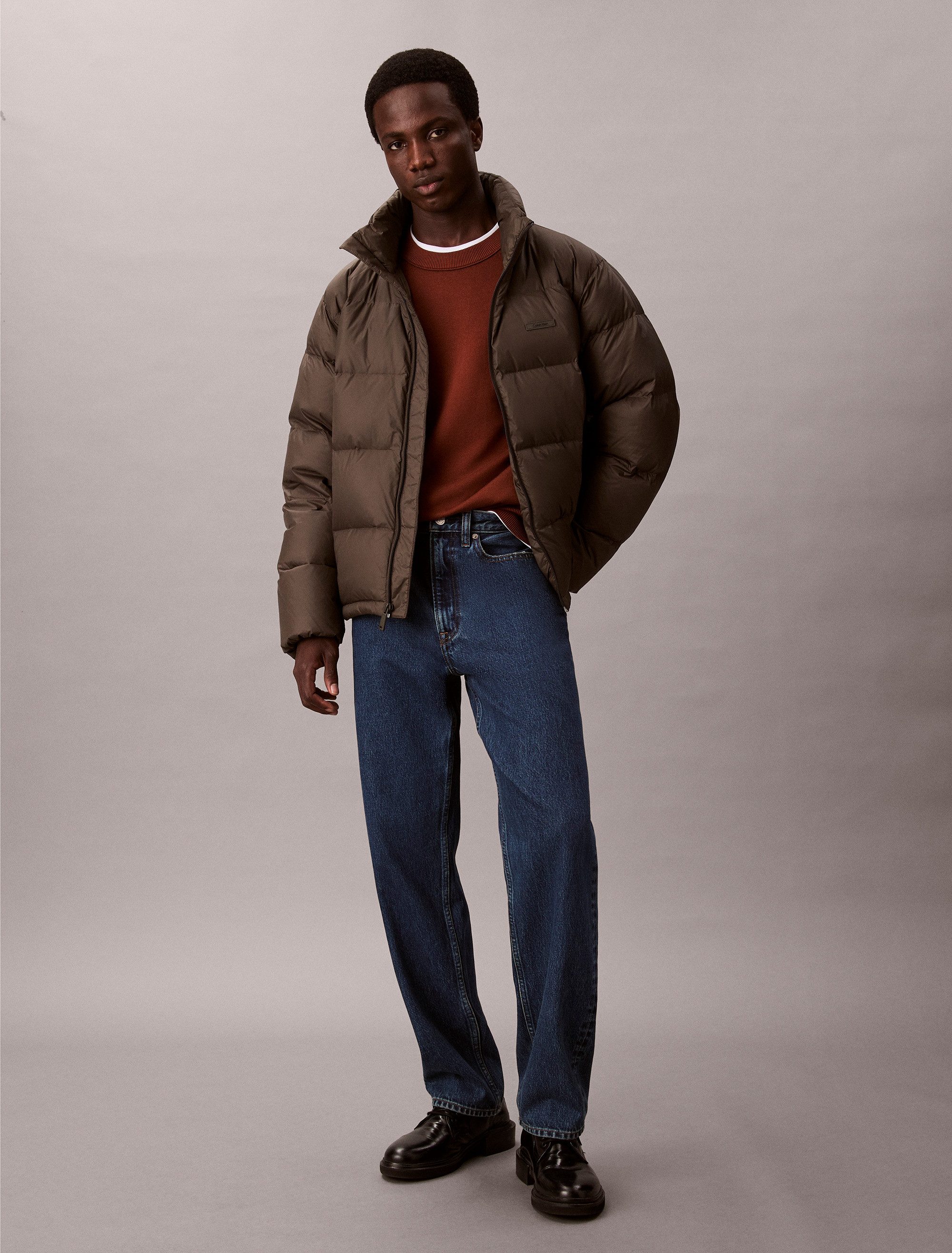 Calvin Klein Steppjacke LS MDWT NYLON CHNNL DOWN PUFFER Mit Rundhalsaussschnitt, regular fit