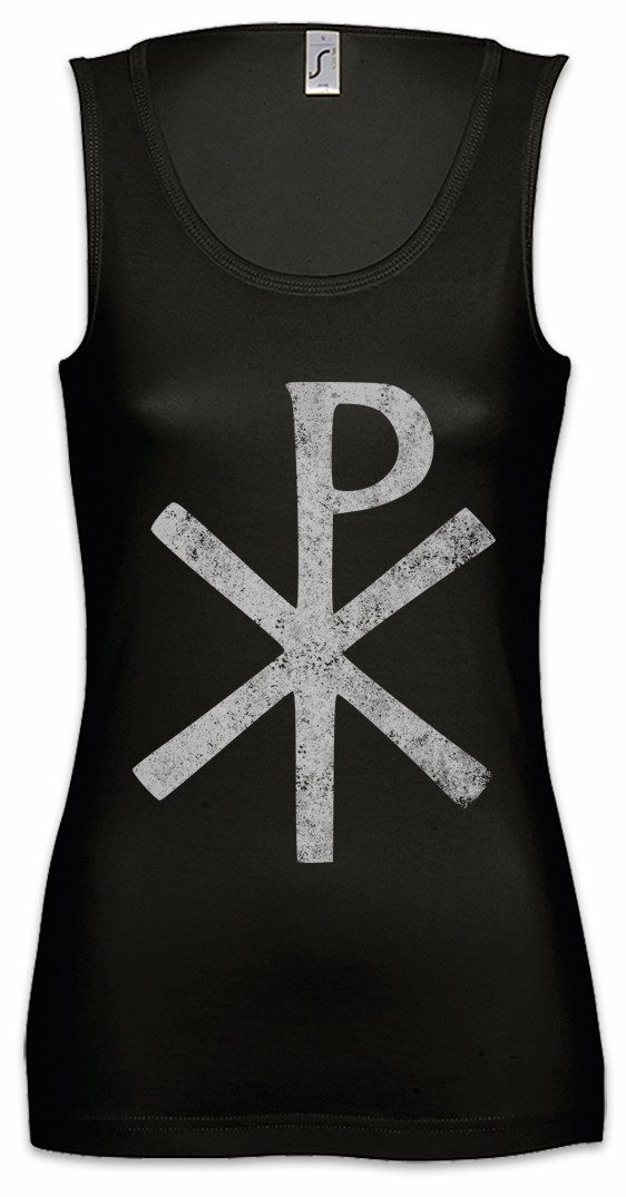 Urban Backwoods Tanktop Chi Rho Symbol Ärmelloses Damen T-Shirt Christusmonogramm Jesus XP Ichtys Kaiser
