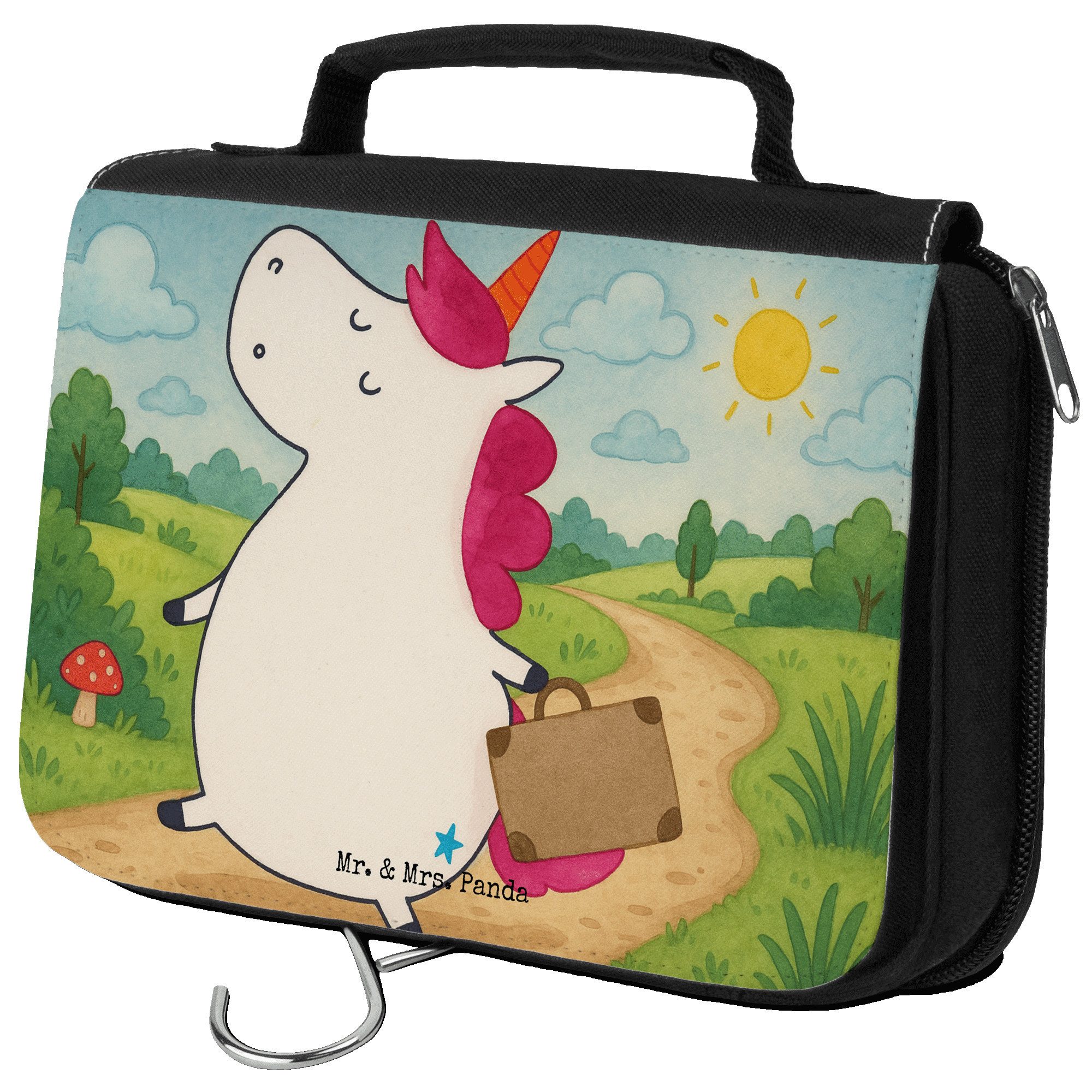 Kulturbeutel Einhorn Koffer Design, Kulturbeutel, Weiß, Kosmetiktasche, Reise, Sch