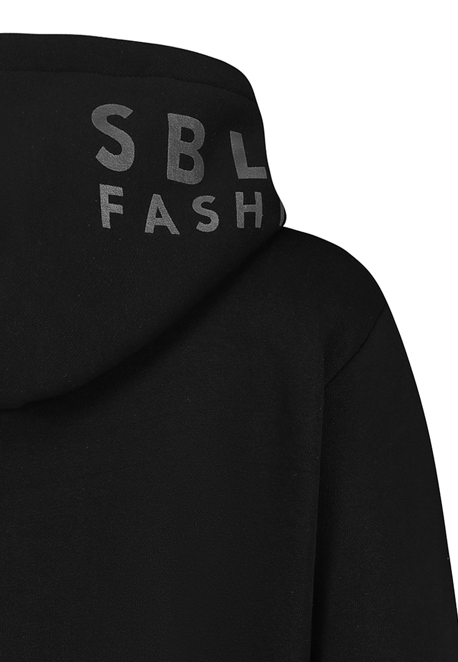 SUBLEVEL Hoodie Moderner Schnitt mit Kapuze und Kordelzug für Damen Baumwolle Normal Fit ohne Kragen bedruckt atmungsaktiv