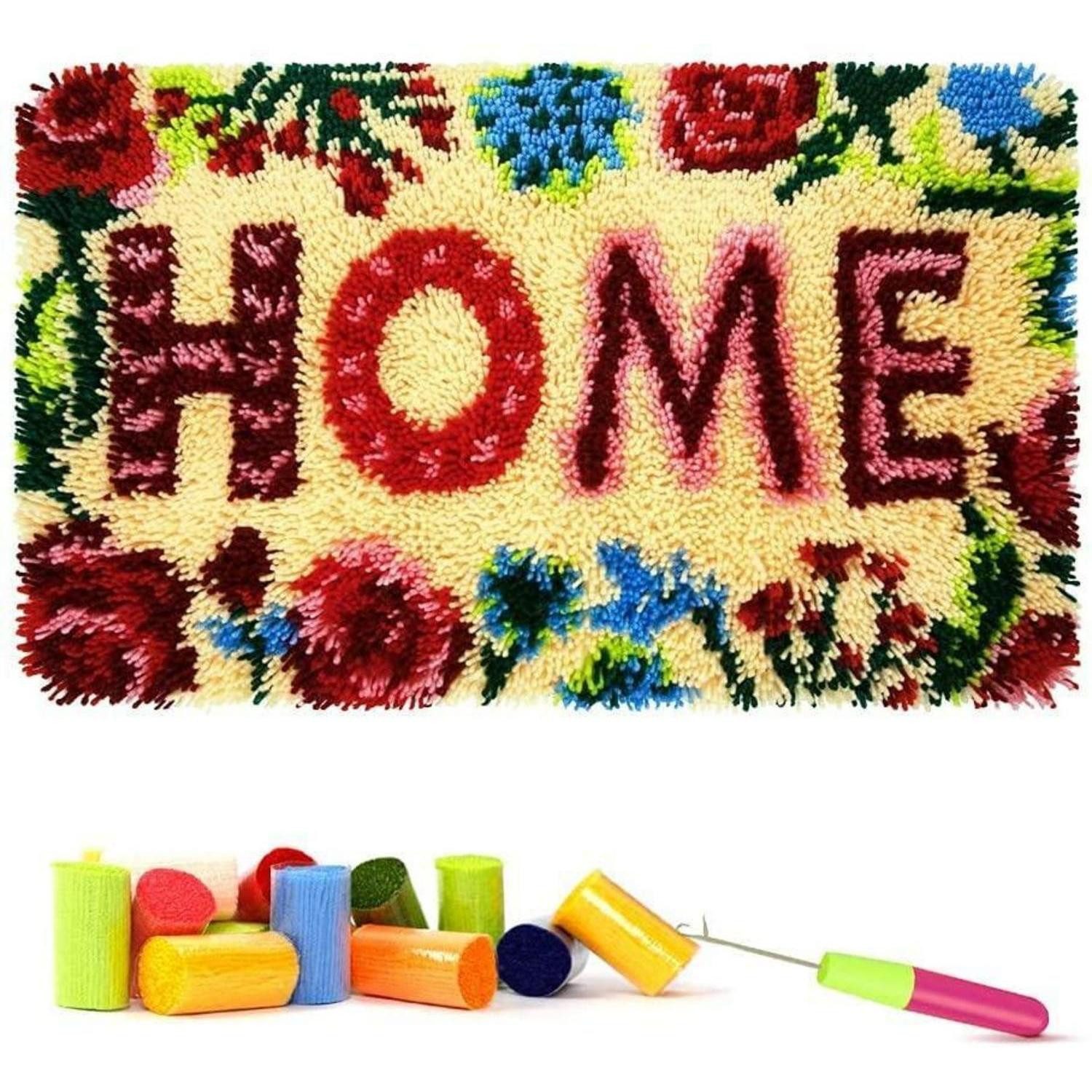 LuxusKollektion Kreativset Knüpfhaken Teppich Bastelset Heimblume