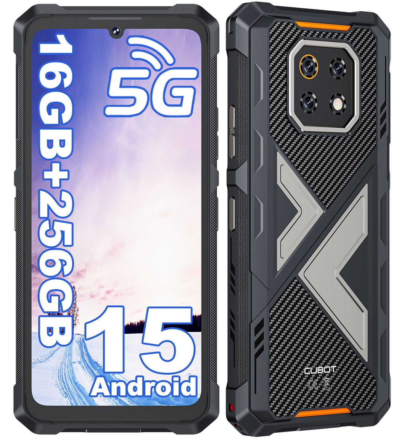 Cubot Kingkong ES 3 Android 15 5G Outdoor Handy Ohne Vertrag Smartphone (17,13 cm/6.745 Zoll, 256 GB Speicherplatz, 48 MP Kamera, 10200mAh, 5G Dual SIM, NFC, OTG, IP68 Wasserdicht Baustellenhandy)